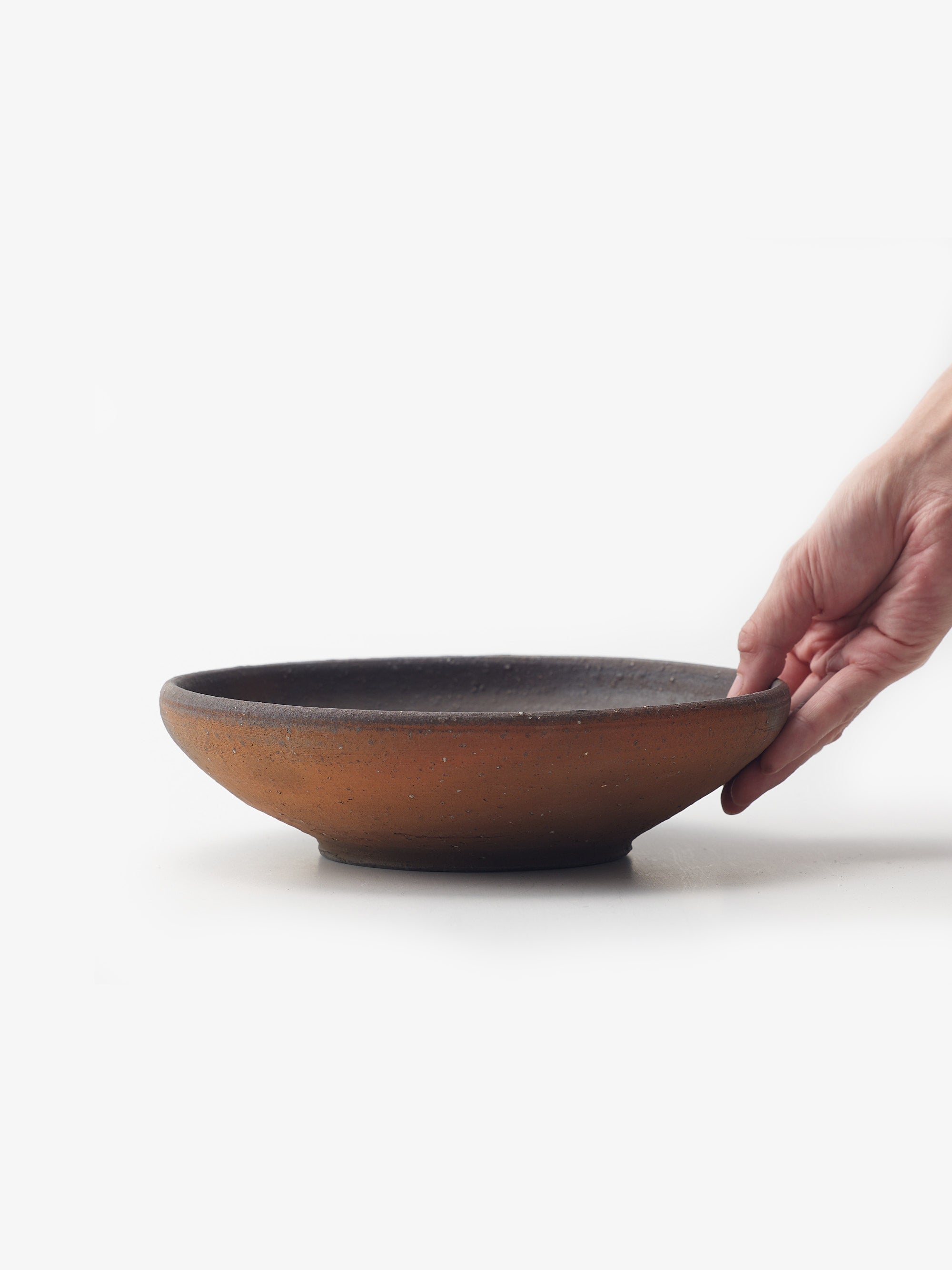 境知子/南蛮焼締/丸鉢/25cm