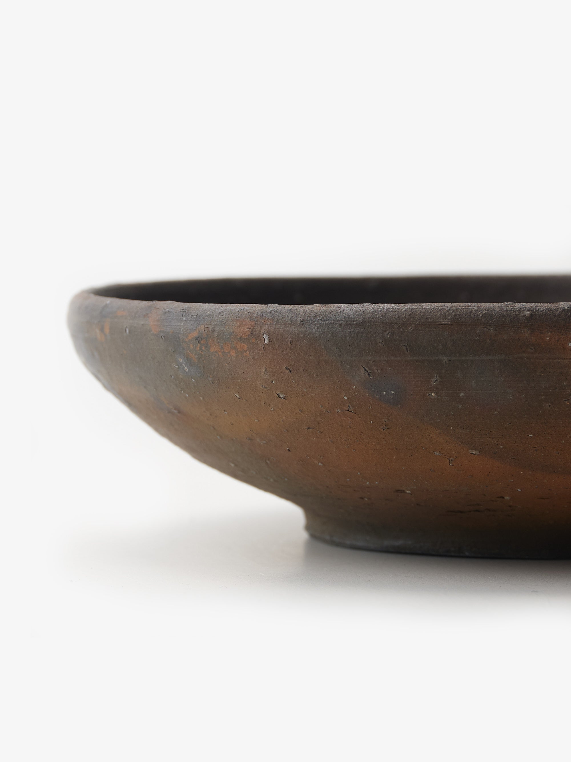 境知子/南蛮焼締/丸鉢/25cm