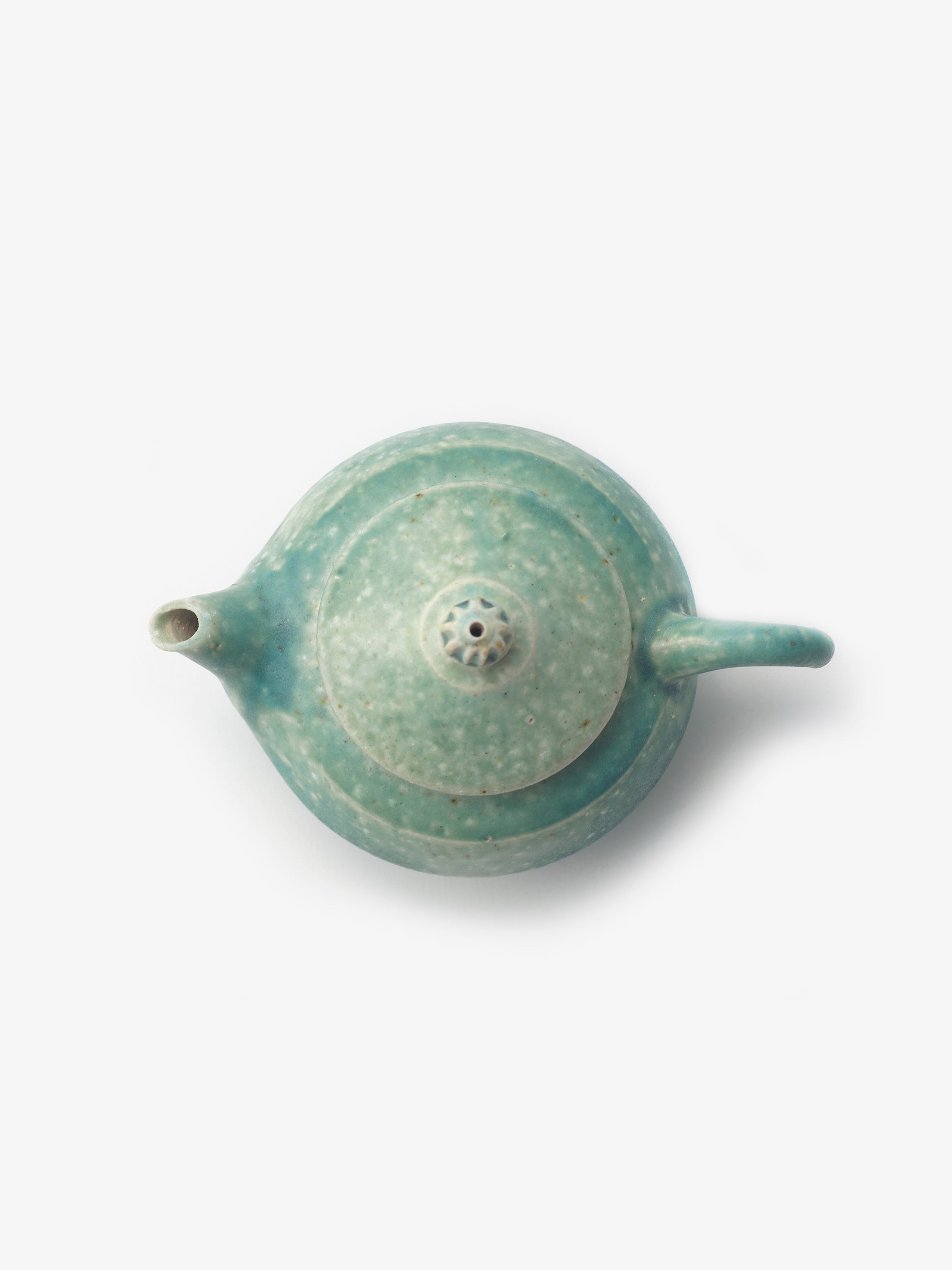 境道一/織部釉/茶壷
