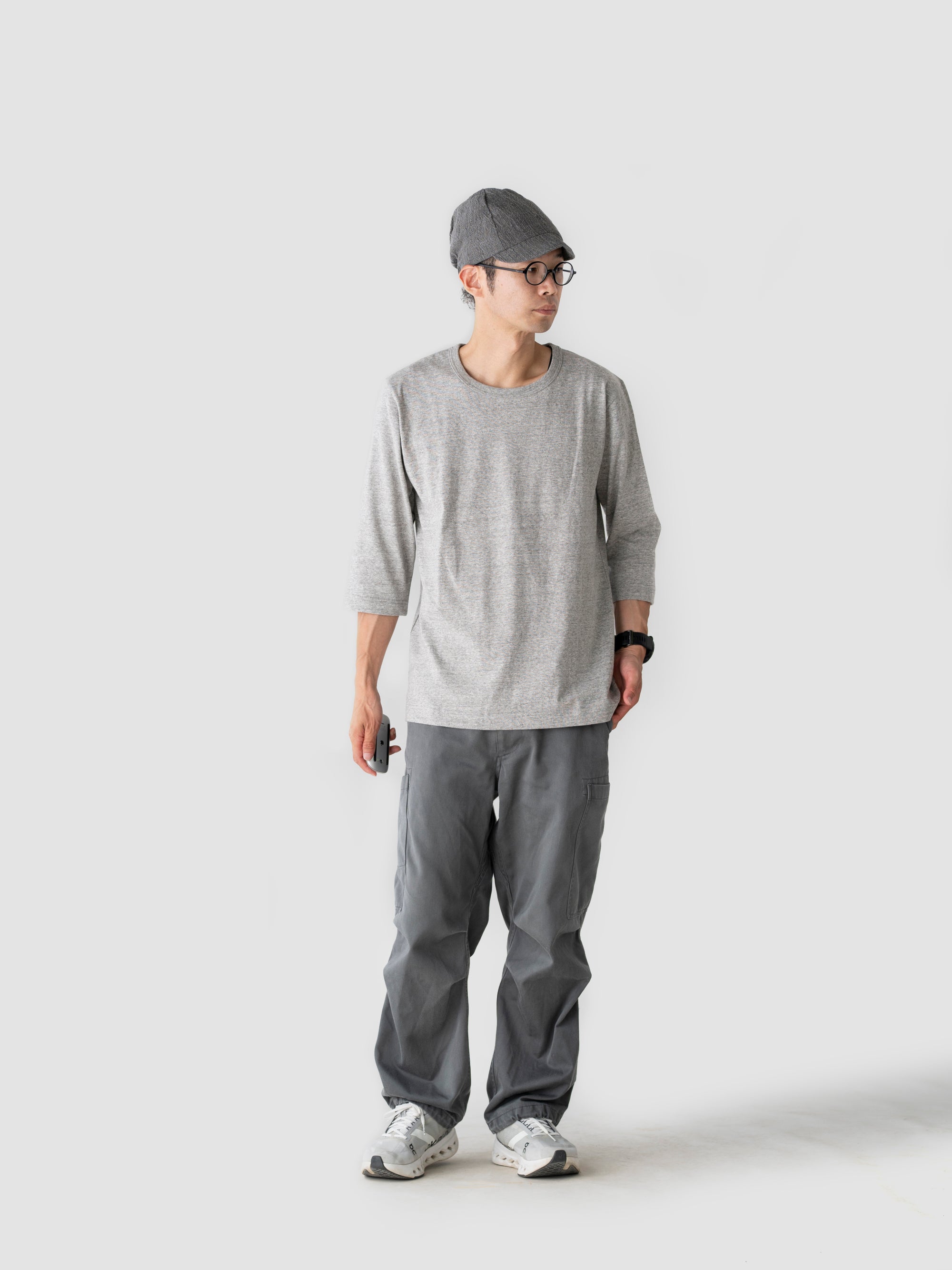 yohaku/HANMO/クオータースリーブTシャツ