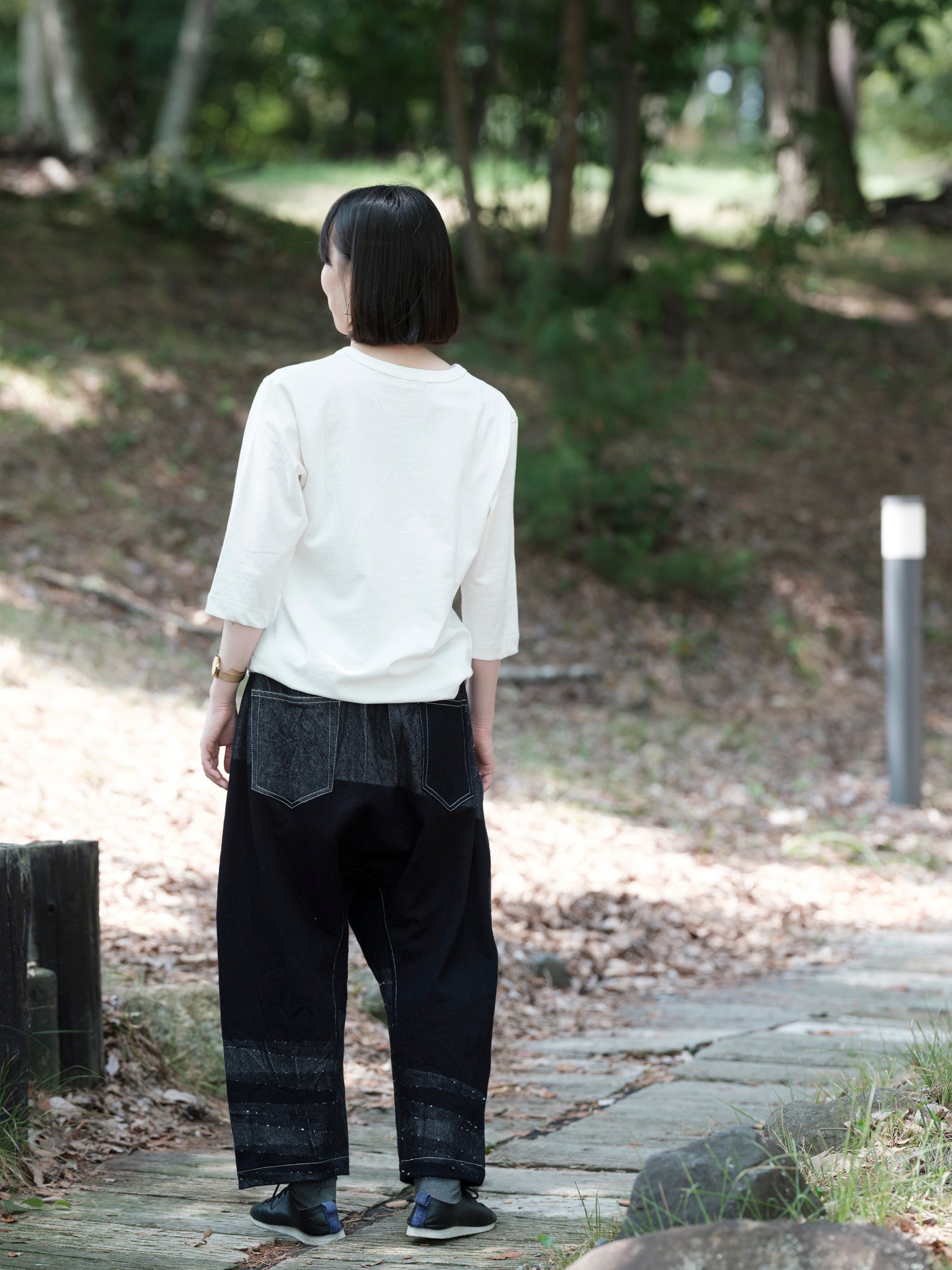 yohaku/HANMO/クオータースリーブTシャツ