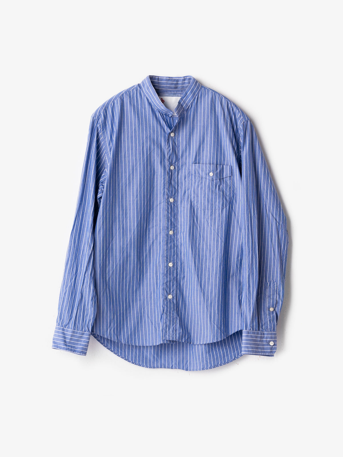 h.b スタンドカラーシャツ typewriter stripe｜classico