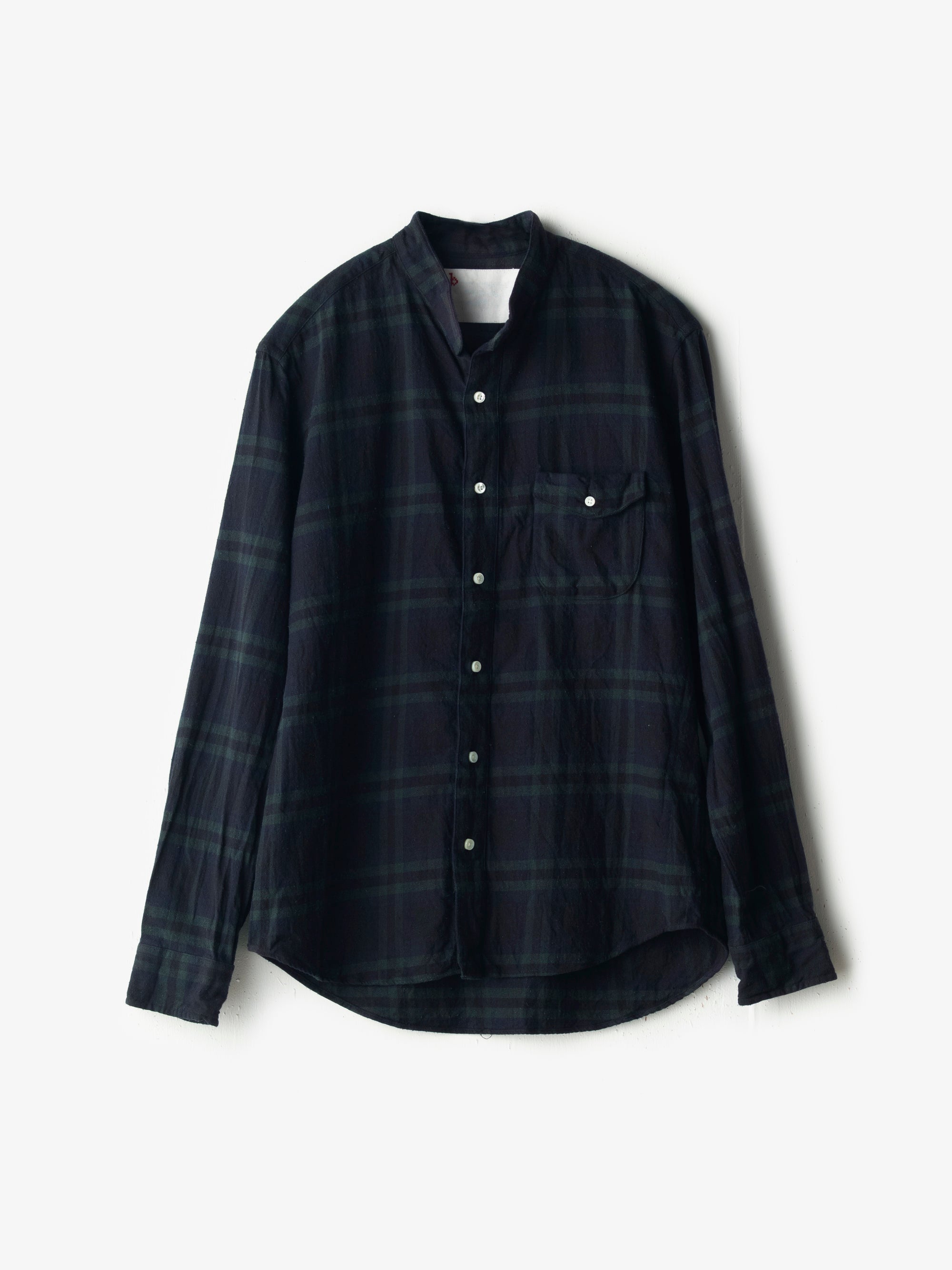 classico/h.b スタンドカラーシャツ/コットンシルク ビエラ