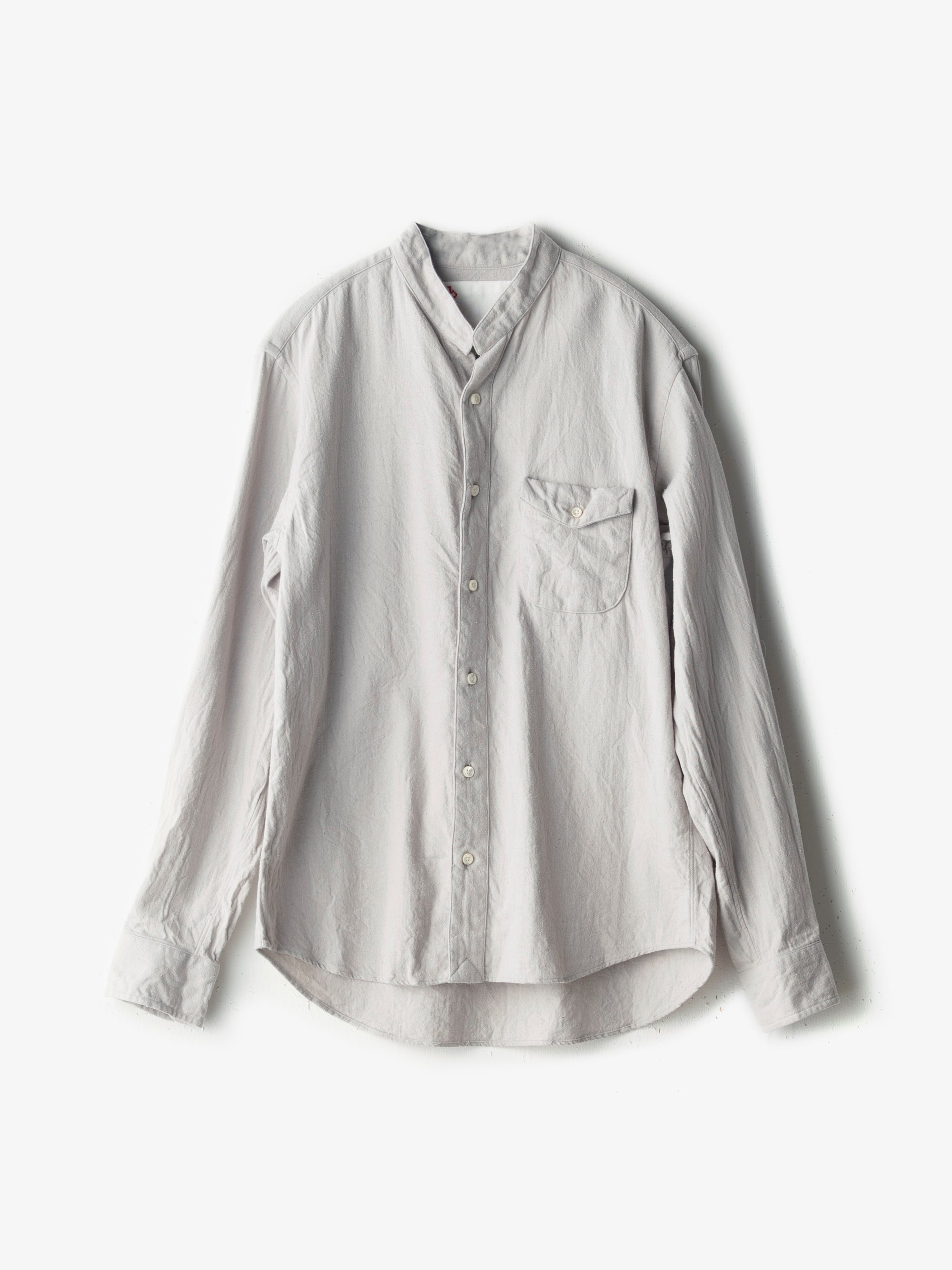 classico/h.b スタンドカラーシャツ/コットンシルク ビエラ