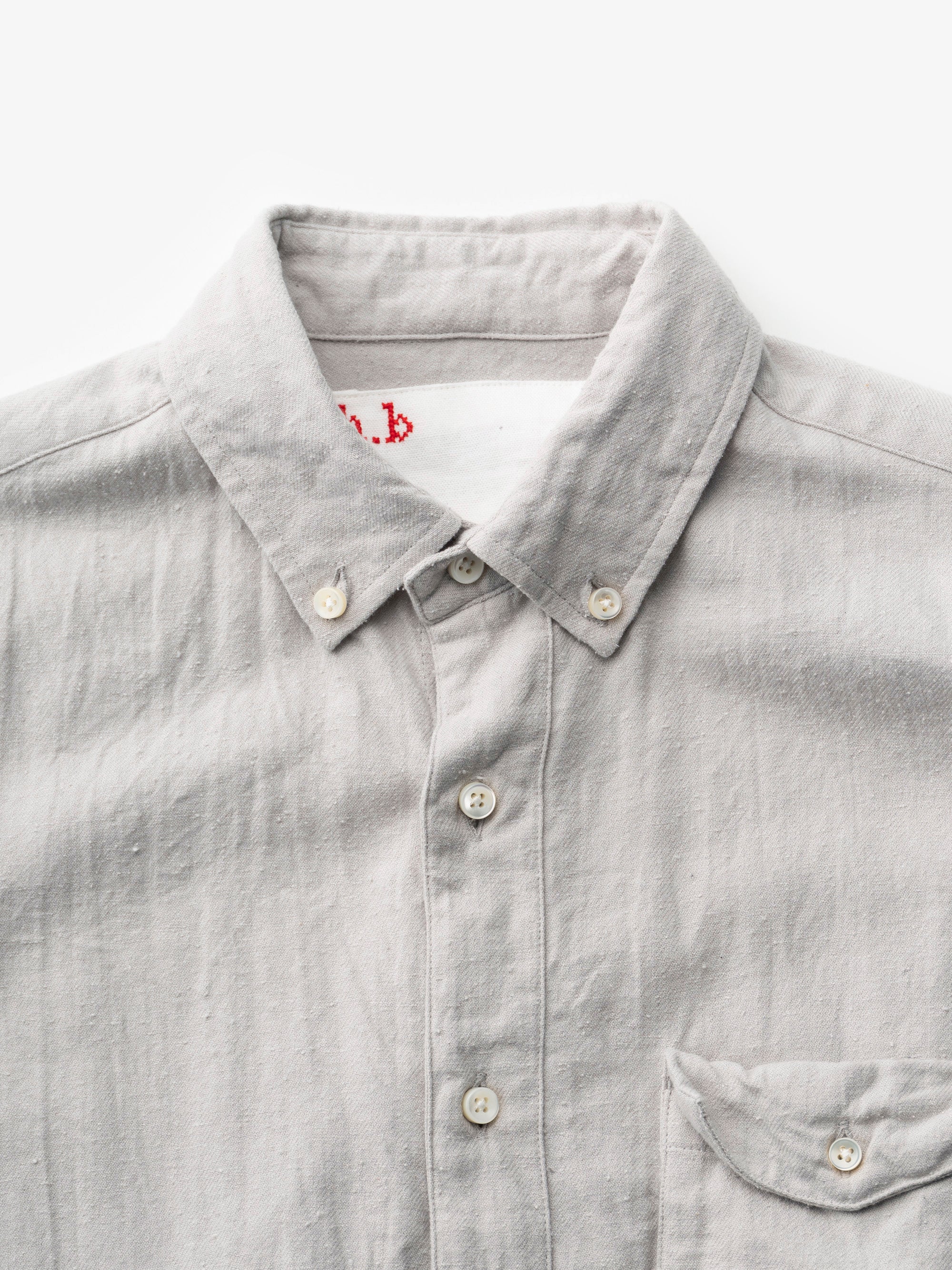 classico/h.b スタンドカラーシャツ/コットンシルク ビエラ