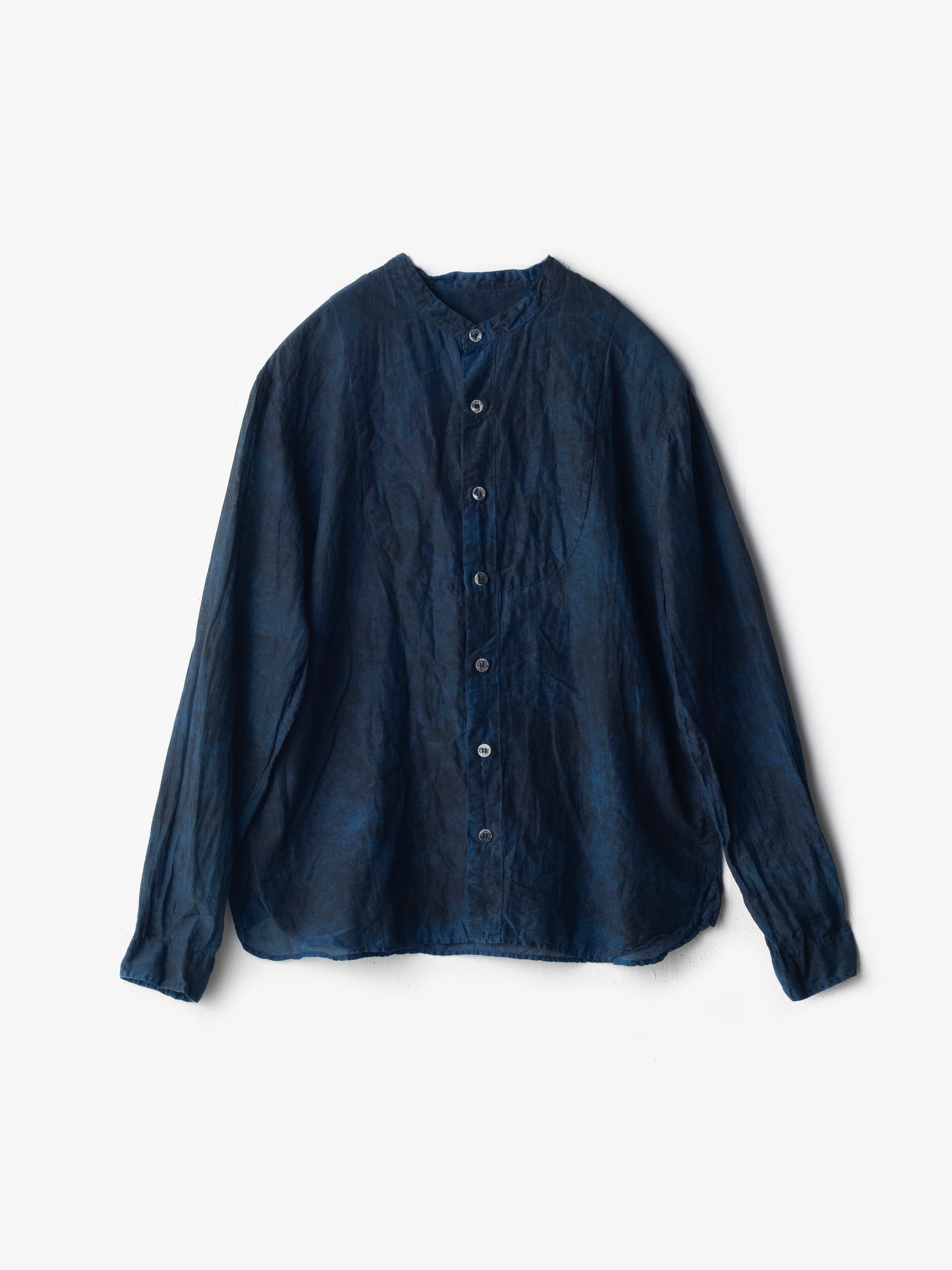 宝島染工/シルクコットン切替シャツ/乙なもの