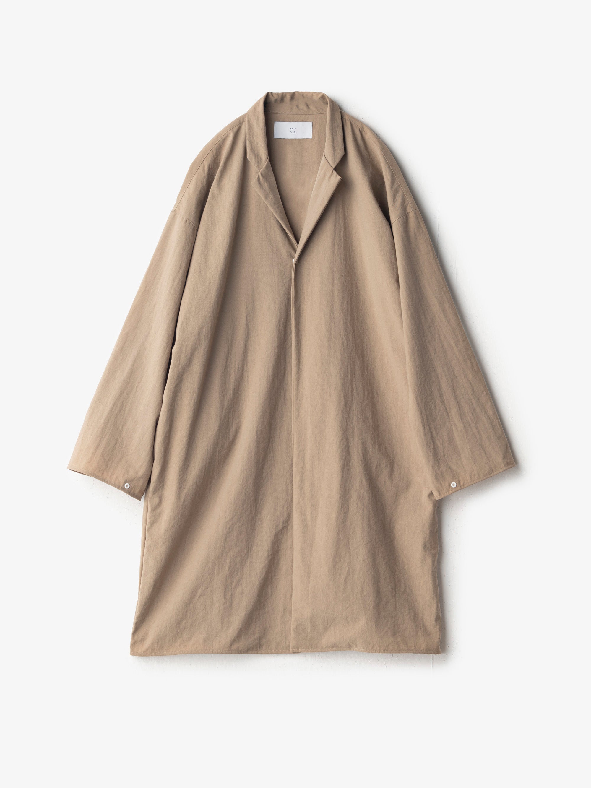 MUYA/ナイロン リバリーコート/テーラードカラー