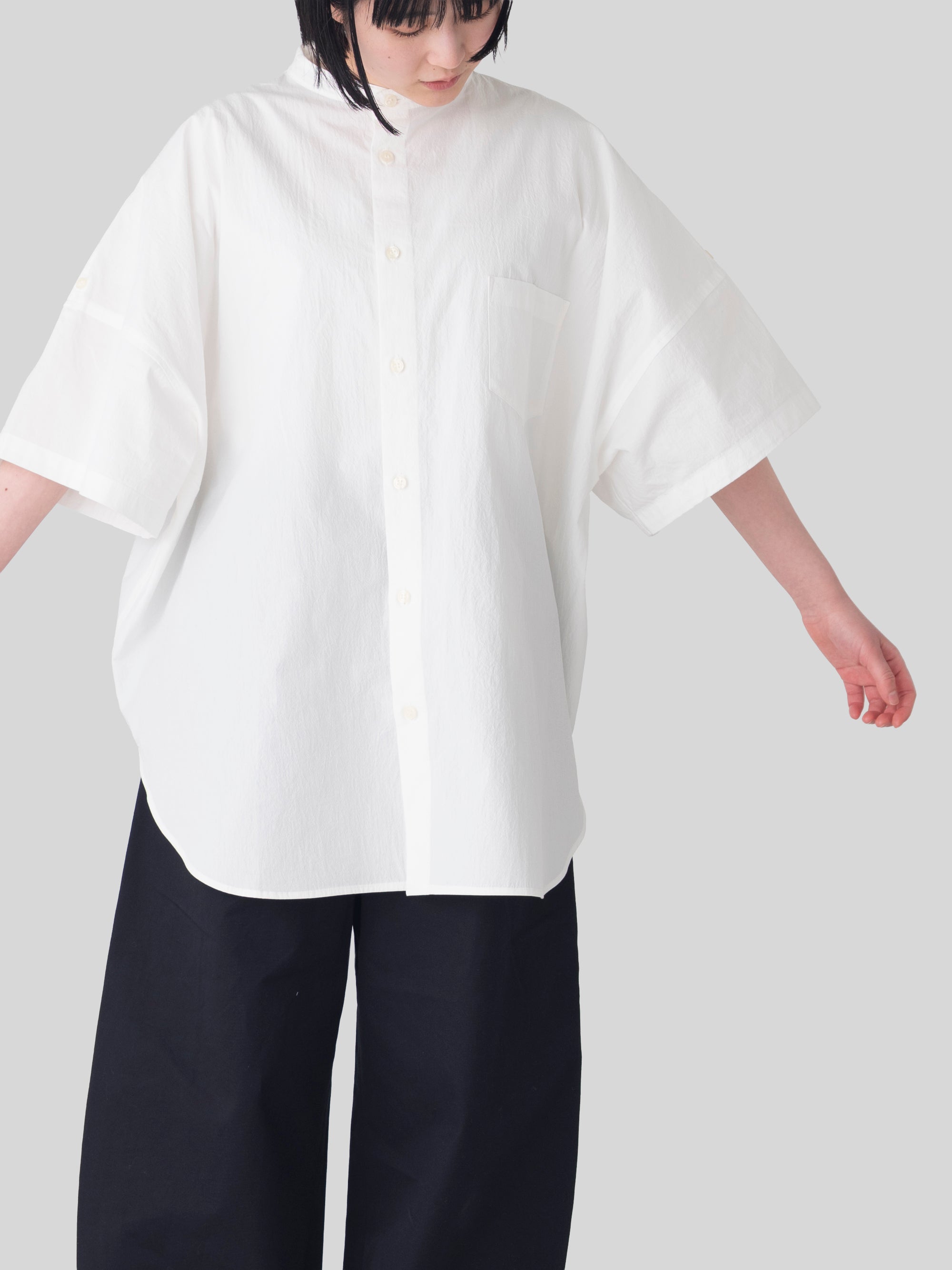 Yarmo/Roll Up Sleeve Boxy Shirts