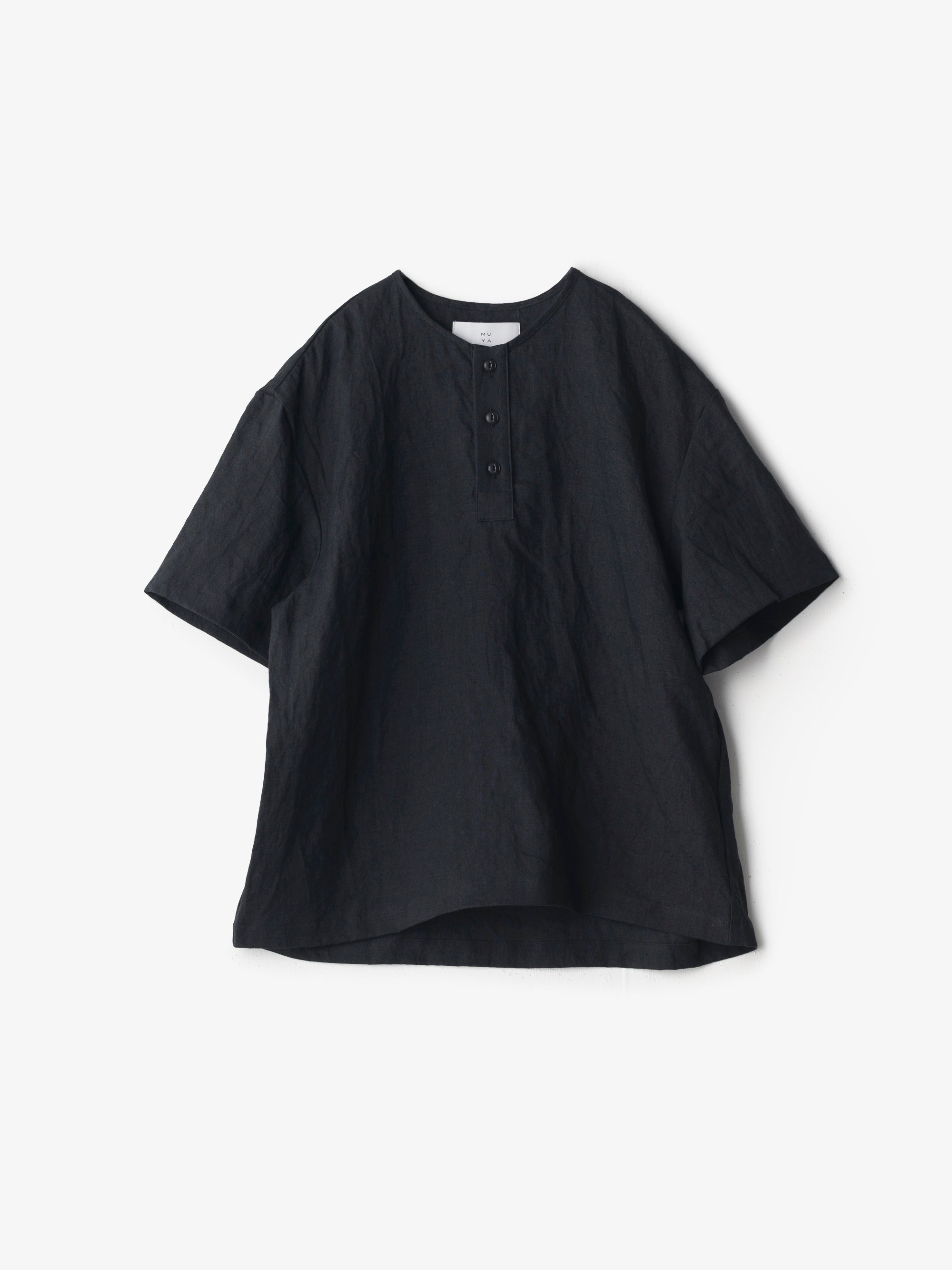 MUYA/ショートスリーブヘンリーネックシャツ