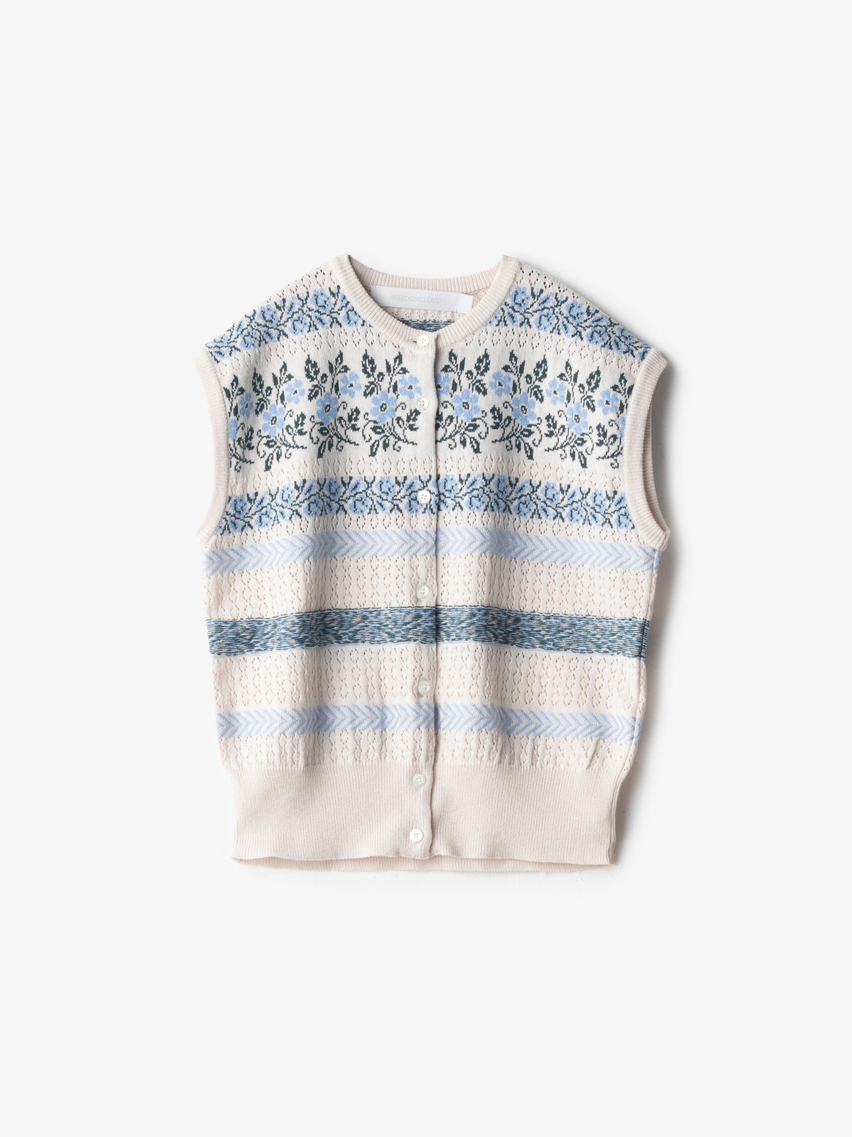 Flower Jacquard Knit Vest｜ASEEDONCLOUD