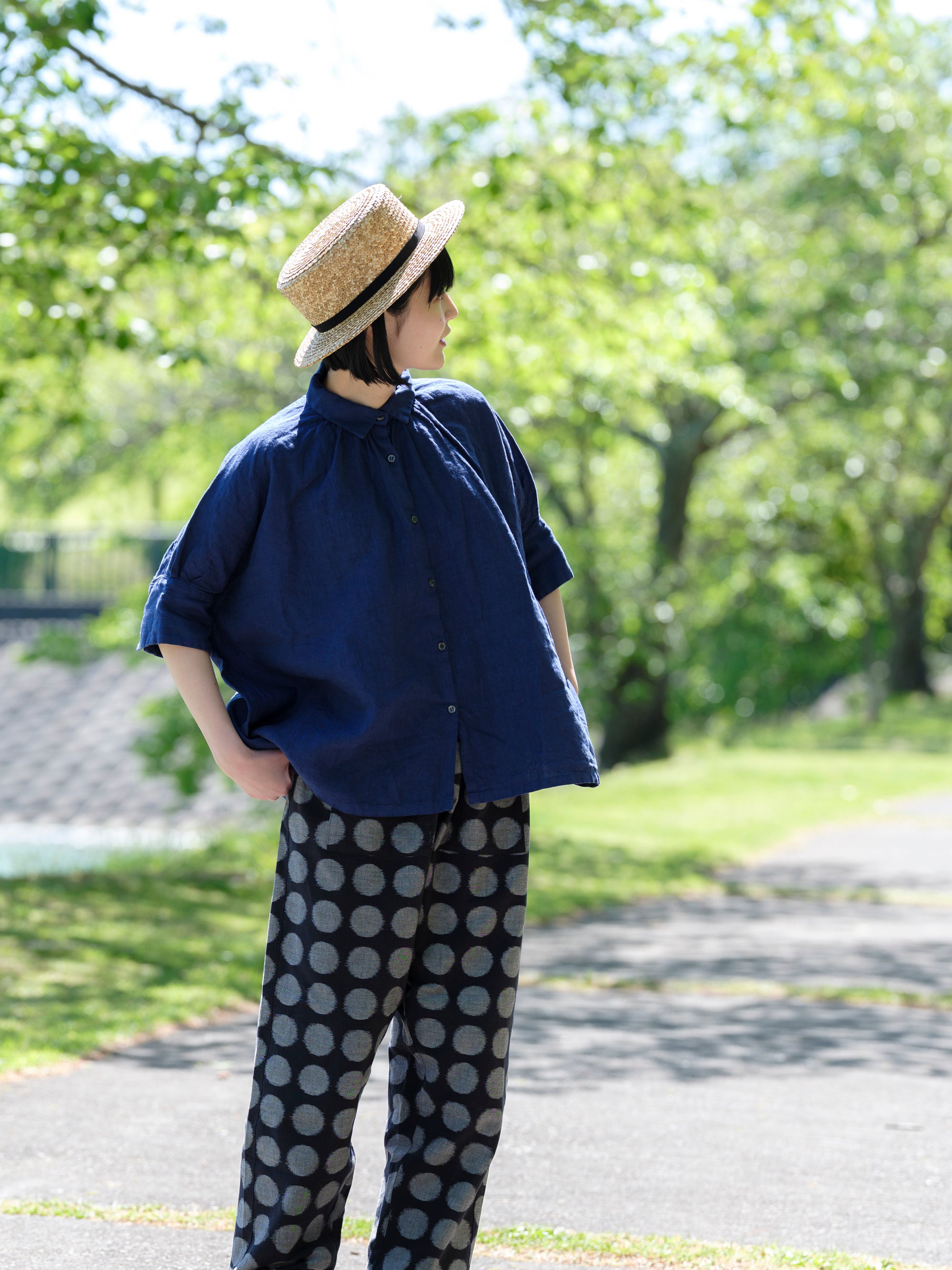 Honnete/H/SLV Gather Shirt