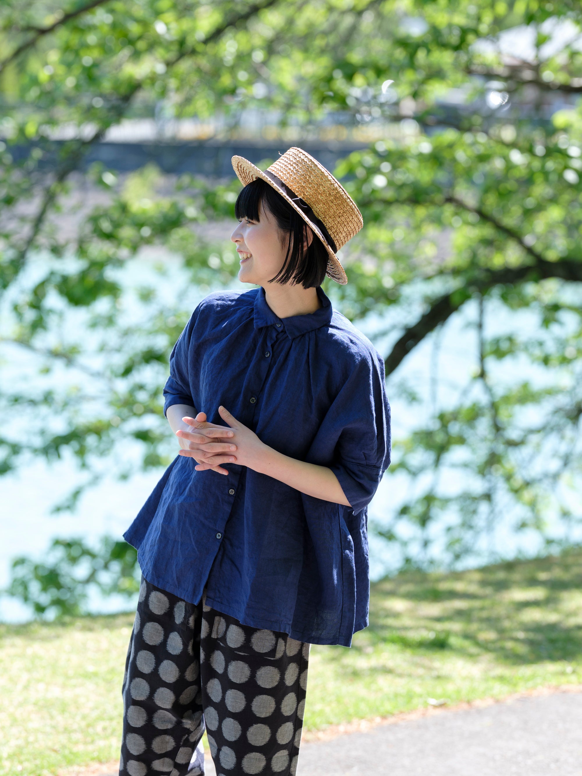 Honnete/H/SLV Gather Shirt