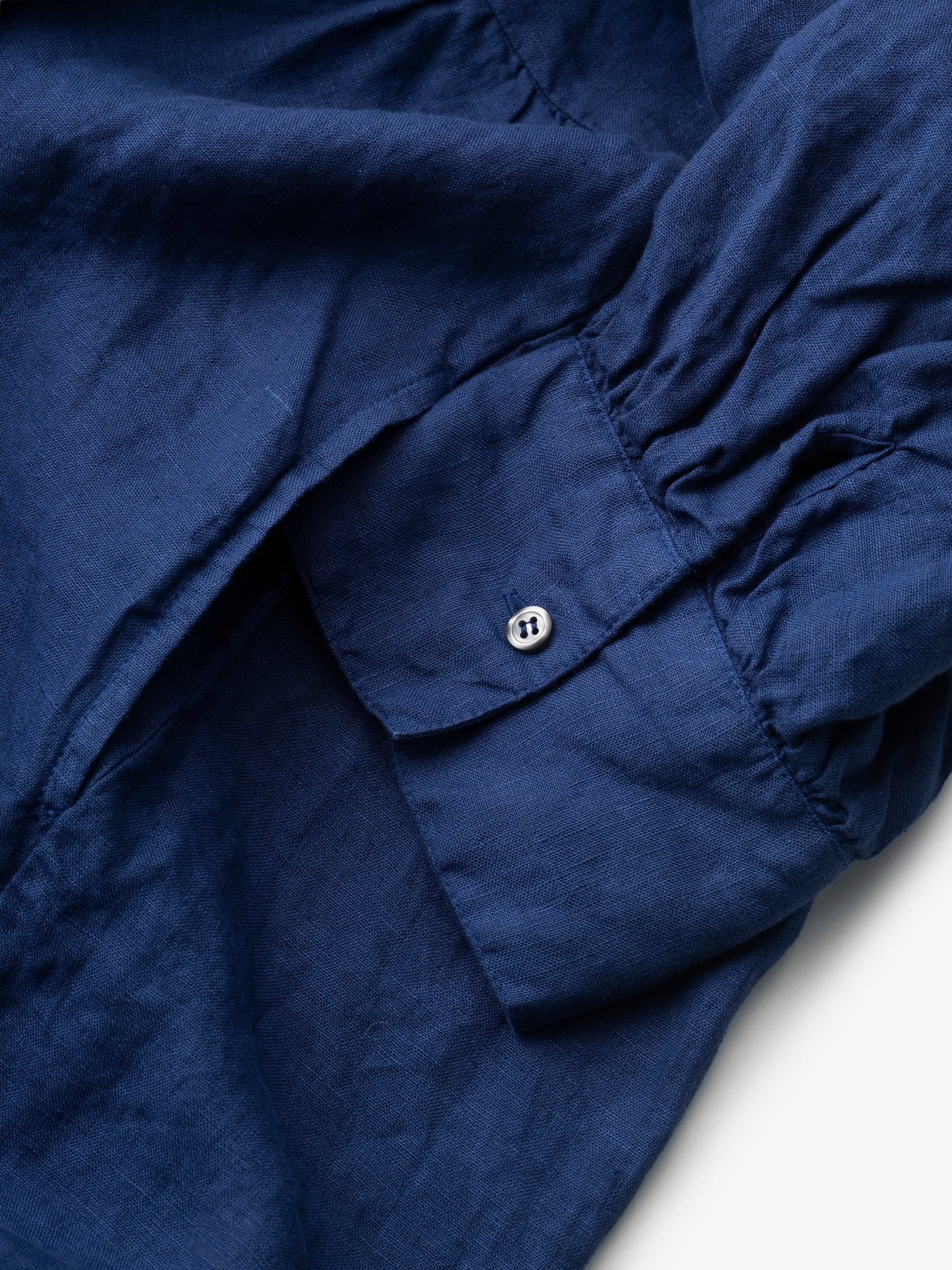 Honnete/Open Collar Gathered Dress