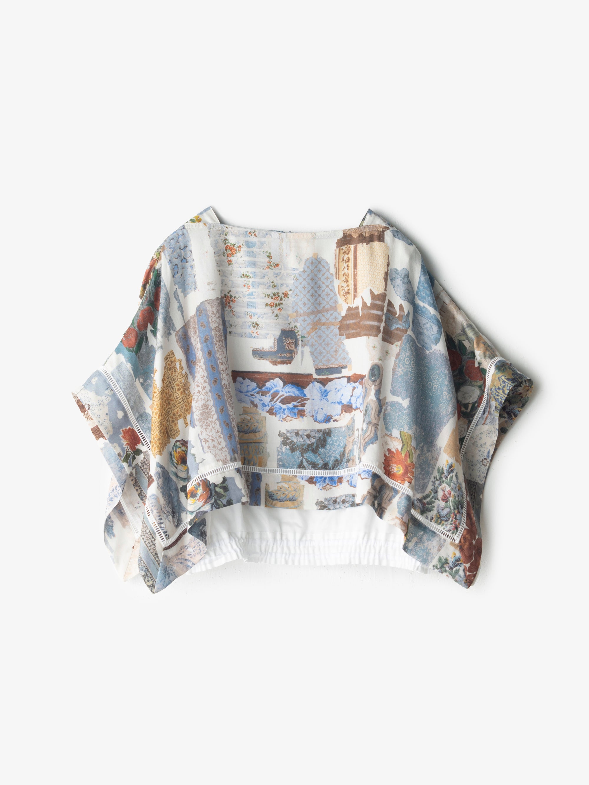 Furoshiki Blouse Travel memories print｜ASEEDONCLOUD