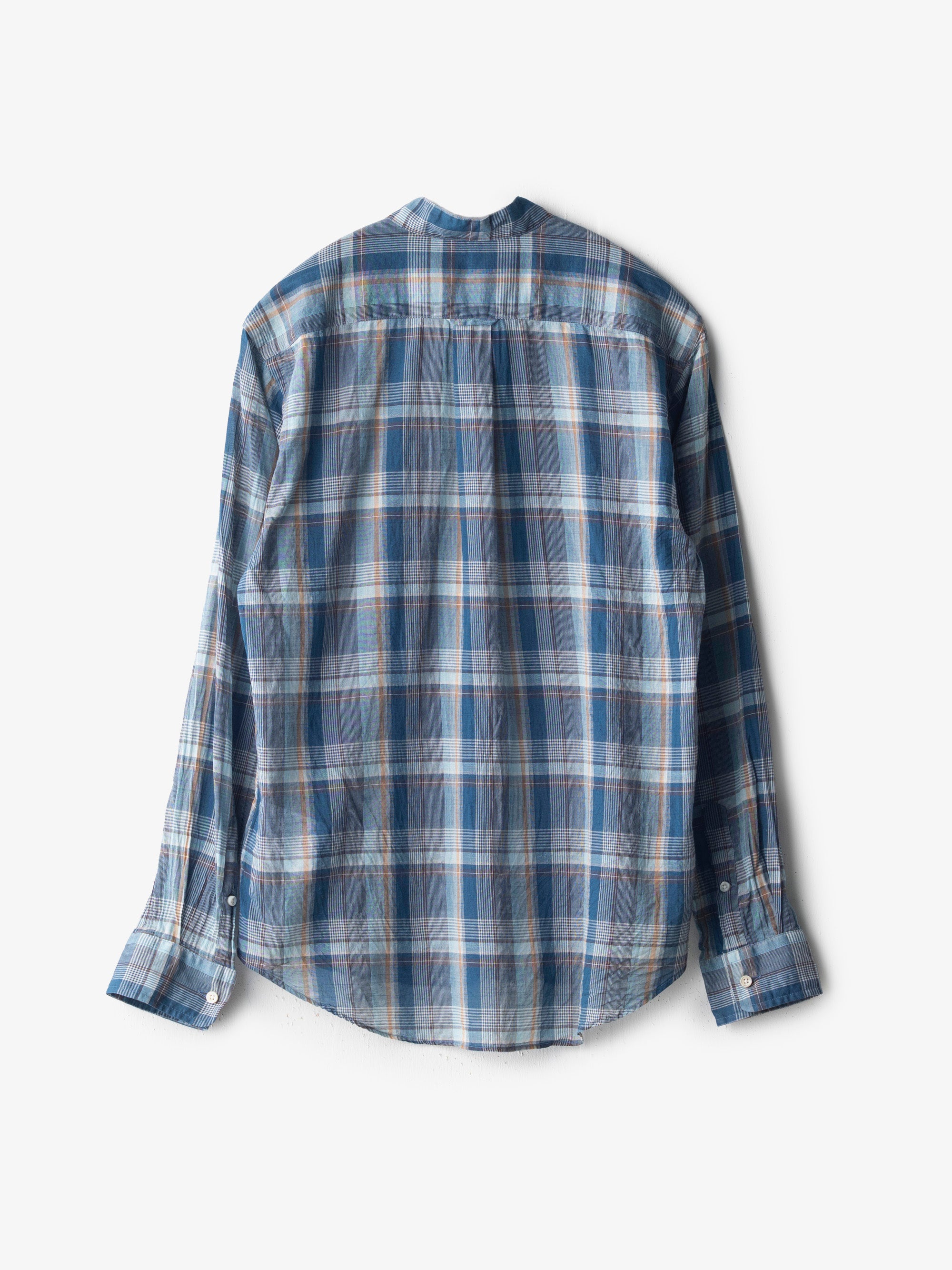 classico/h.b スタンドカラーシャツ/lawn madras/sunny days