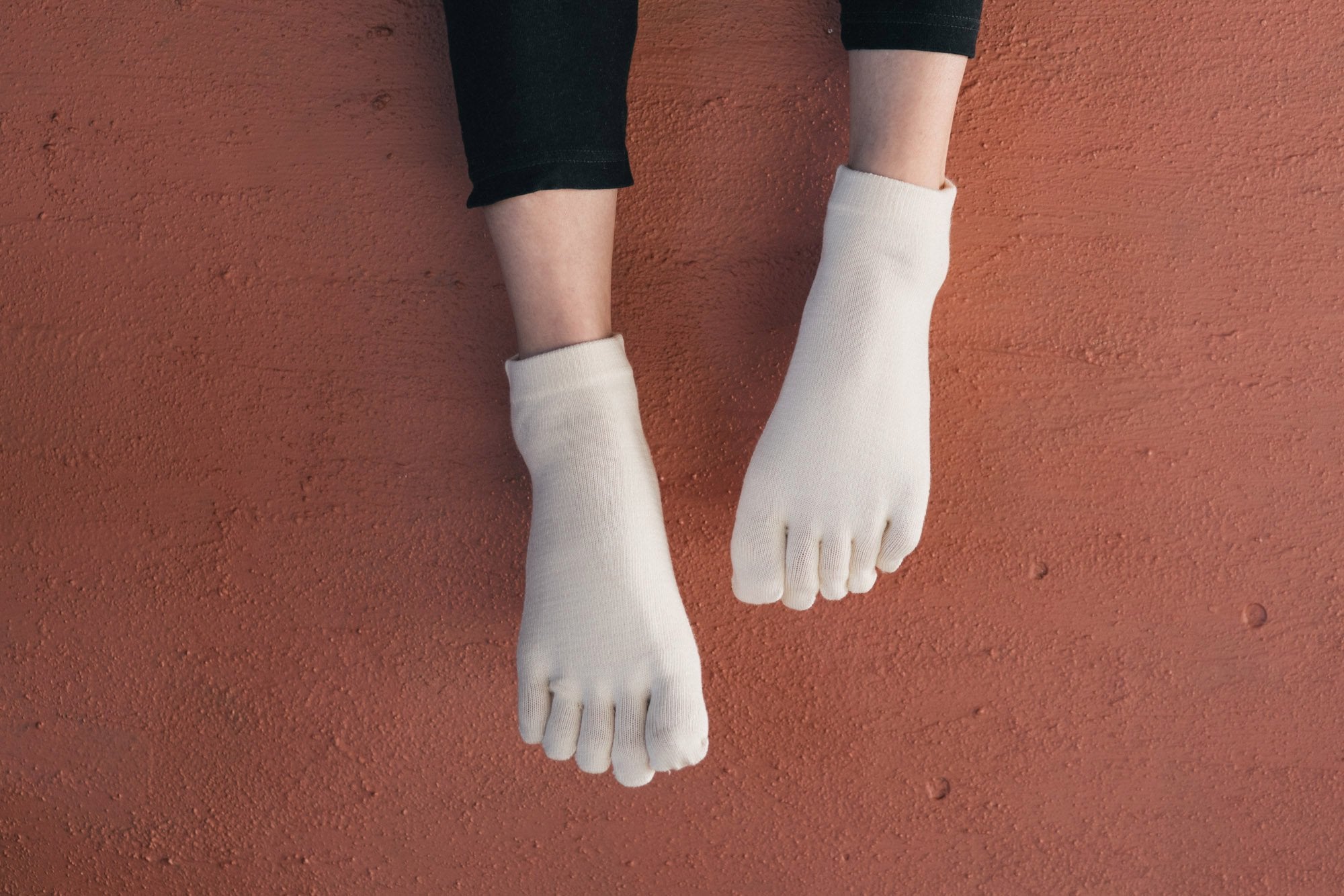 シルクふぁみりぃ/5本指ソックス/シルク&オーガニックコットン