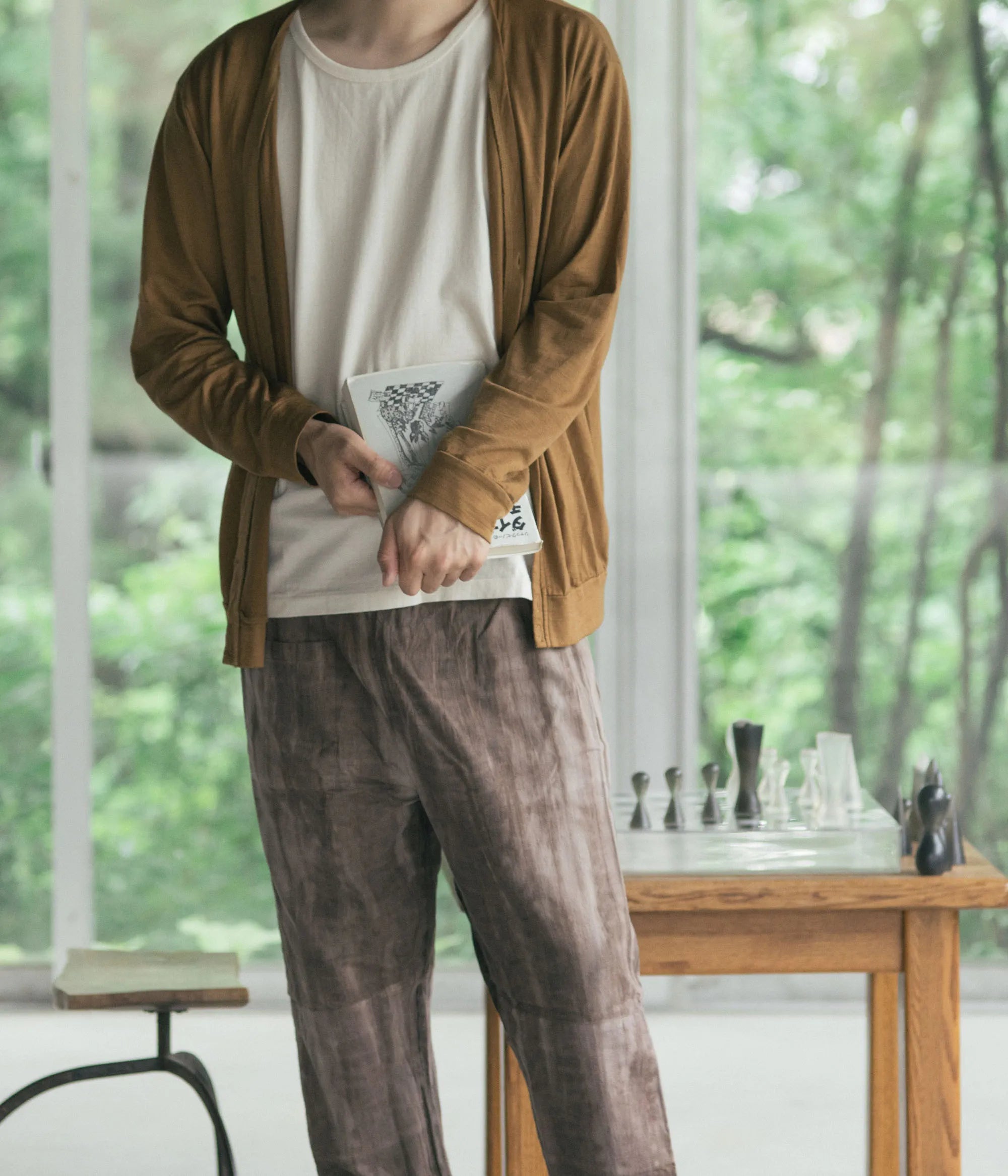 うなぎの寝床/産地コラボもんぺ/原絹織物/泥絞り