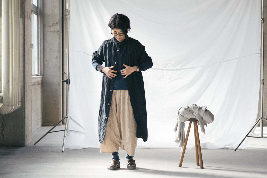 TとA 宝島染工×ao daikanyama 天然染めワンピース ダイヤ柄（2way 