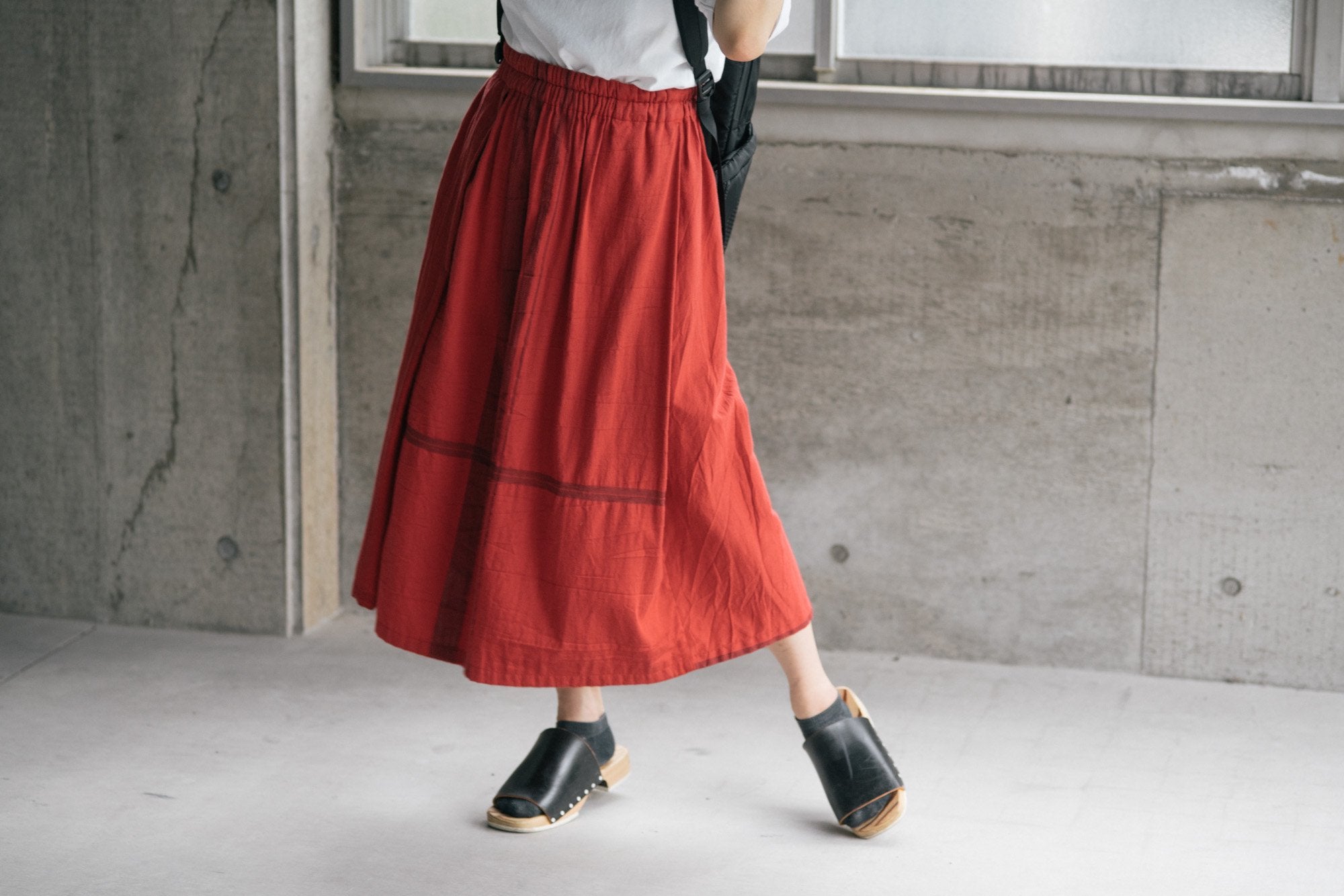 tamaki niime/powan skirt short/cotton