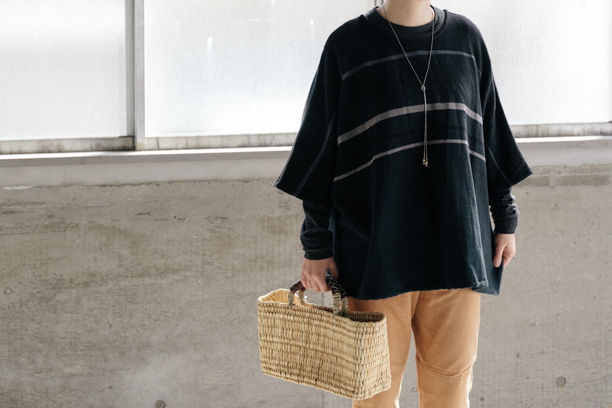 tamaki niime/fuwa-T half sleeves/wool