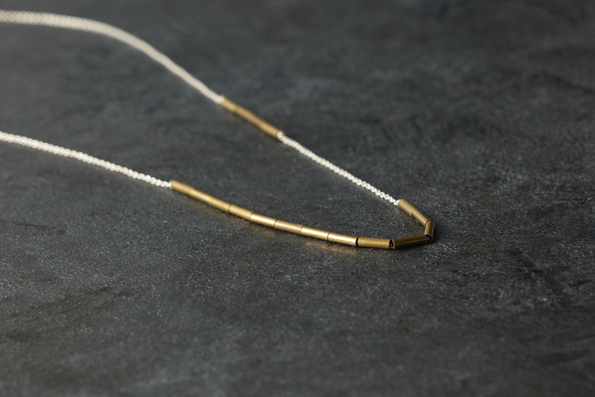 鶫 tsugumi 銀小物製作所/PIPE brass necklace