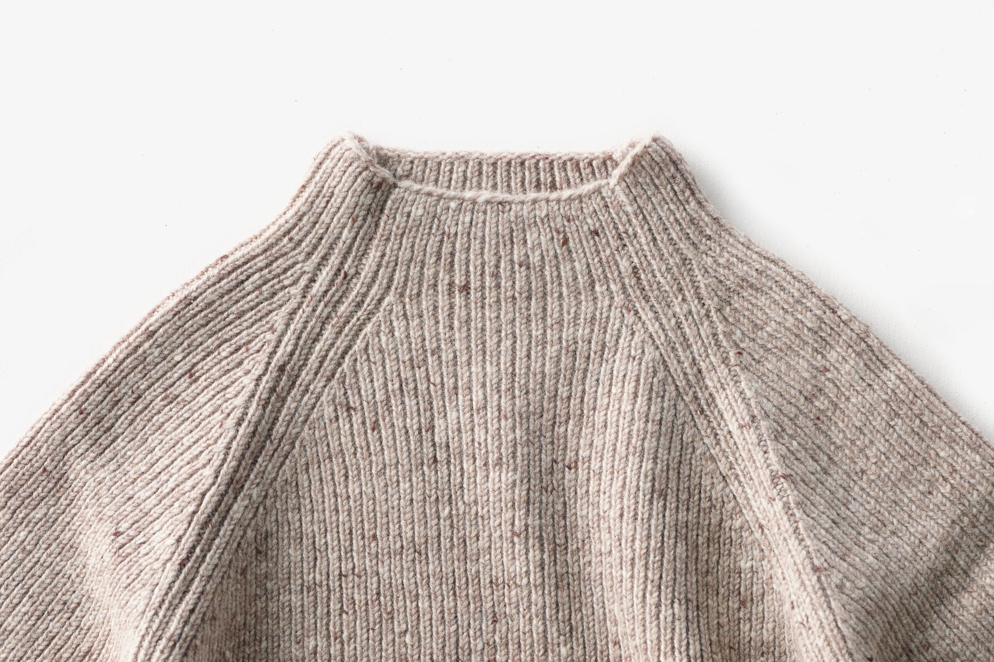 Inswirl/RIB HIGH NECK WOOL KNIT