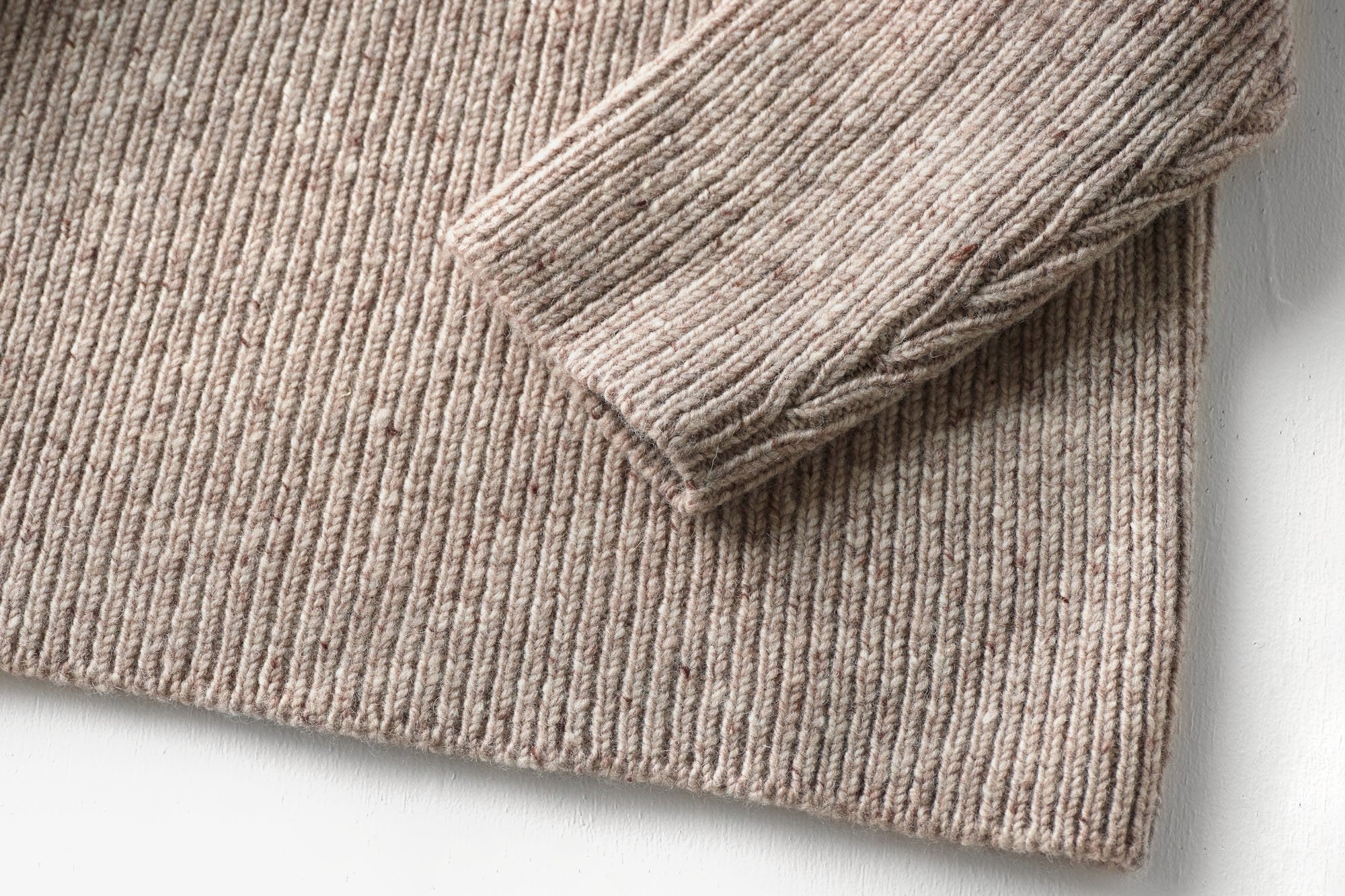 Inswirl/RIB HIGH NECK WOOL KNIT