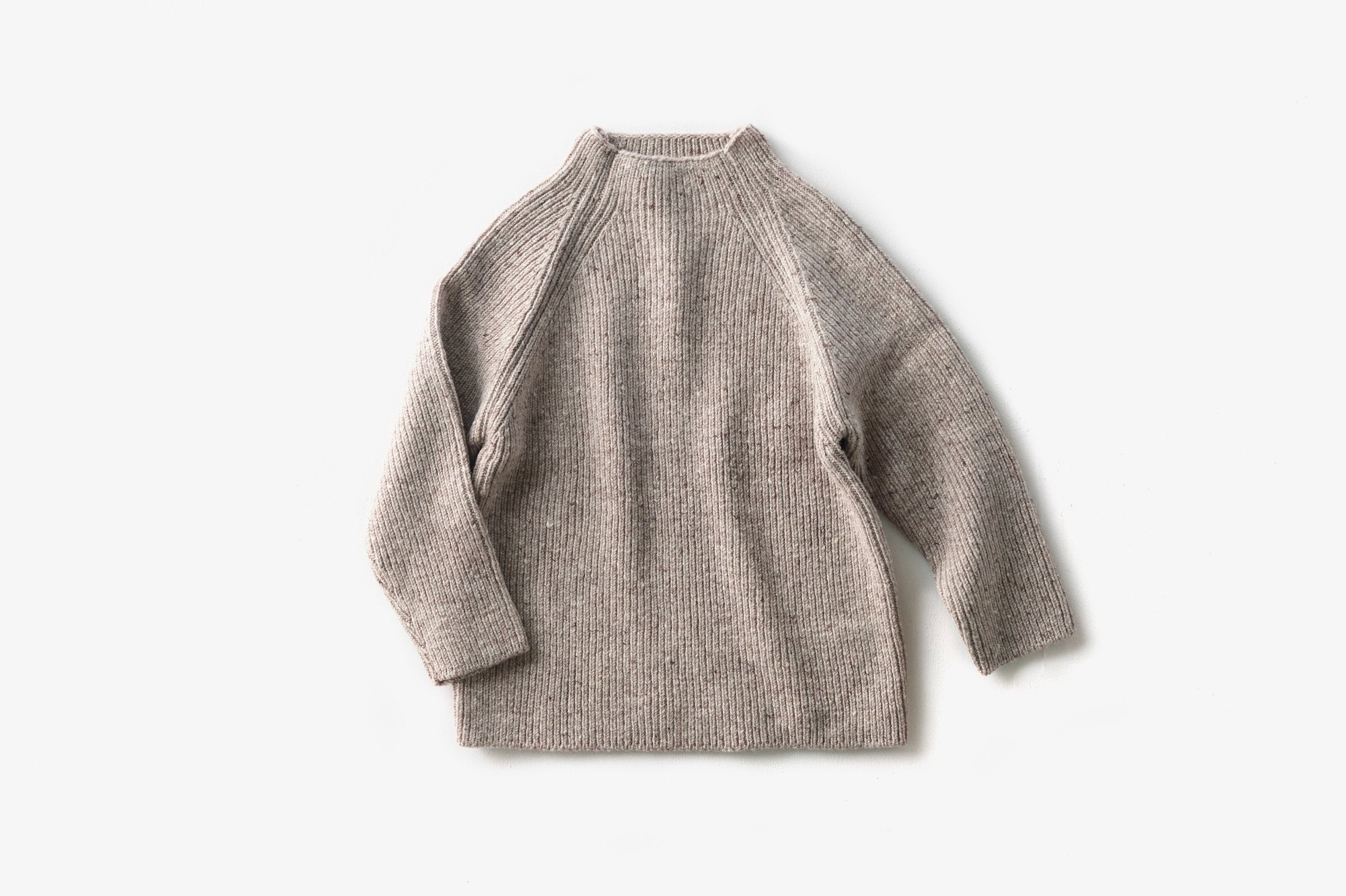 Inswirl/RIB HIGH NECK WOOL KNIT