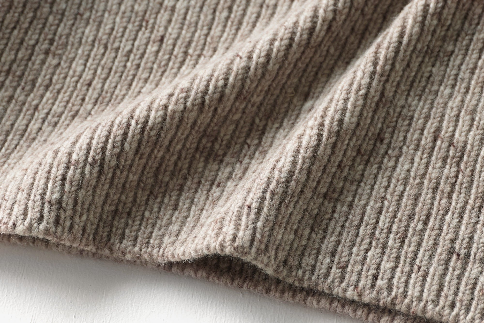 Inswirl/RIB HIGH NECK WOOL KNIT