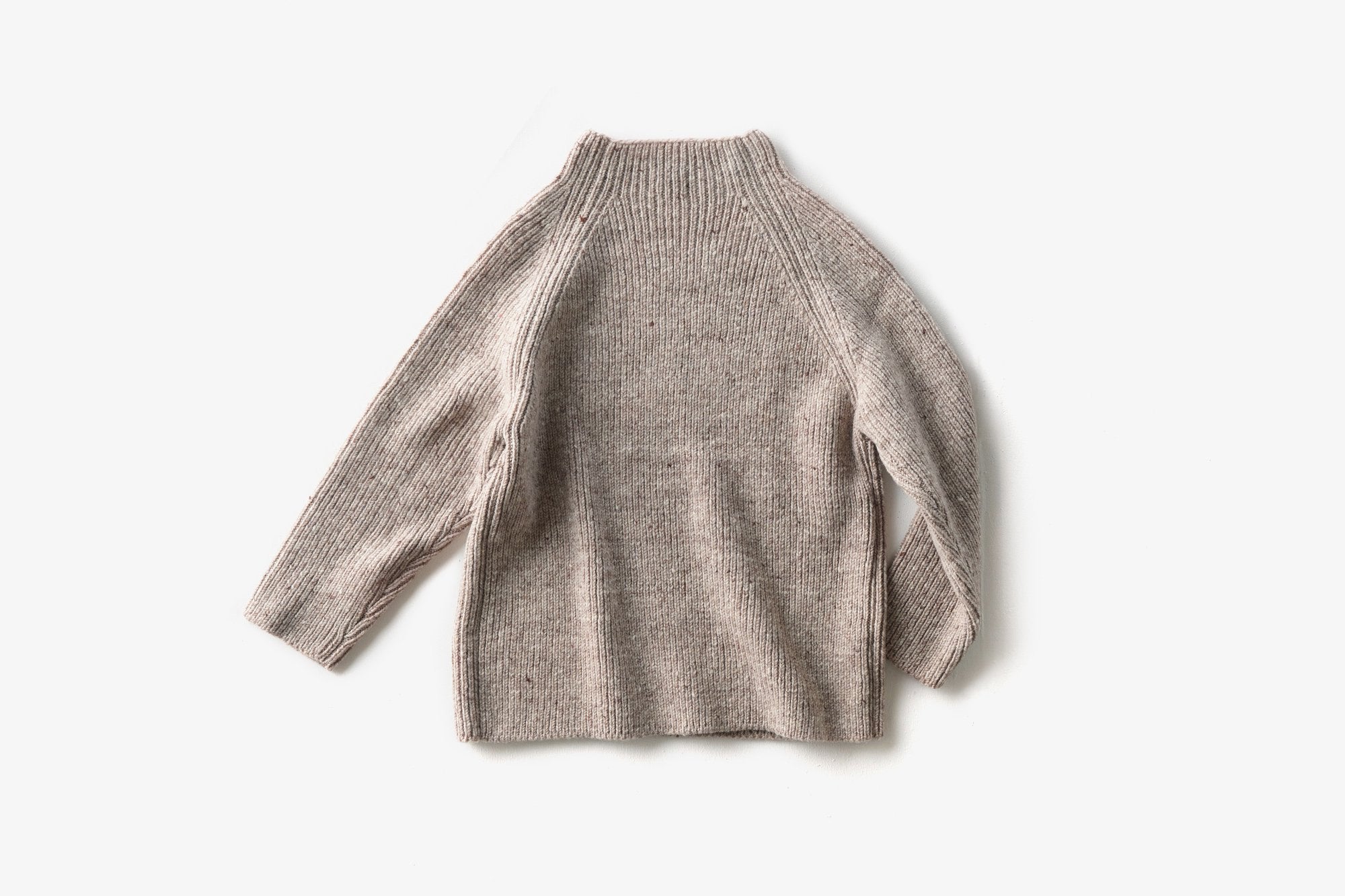 Inswirl/RIB HIGH NECK WOOL KNIT