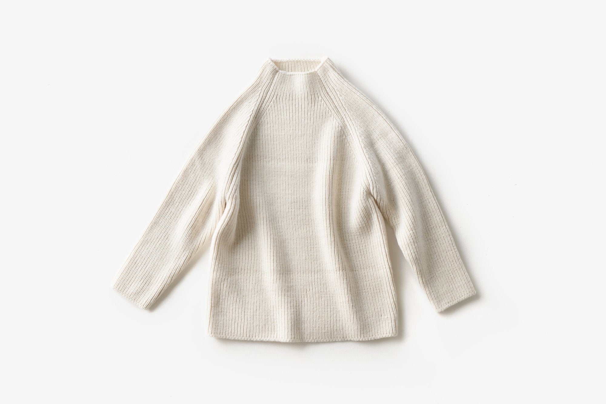 Inswirl/RIB HIGH NECK WOOL KNIT