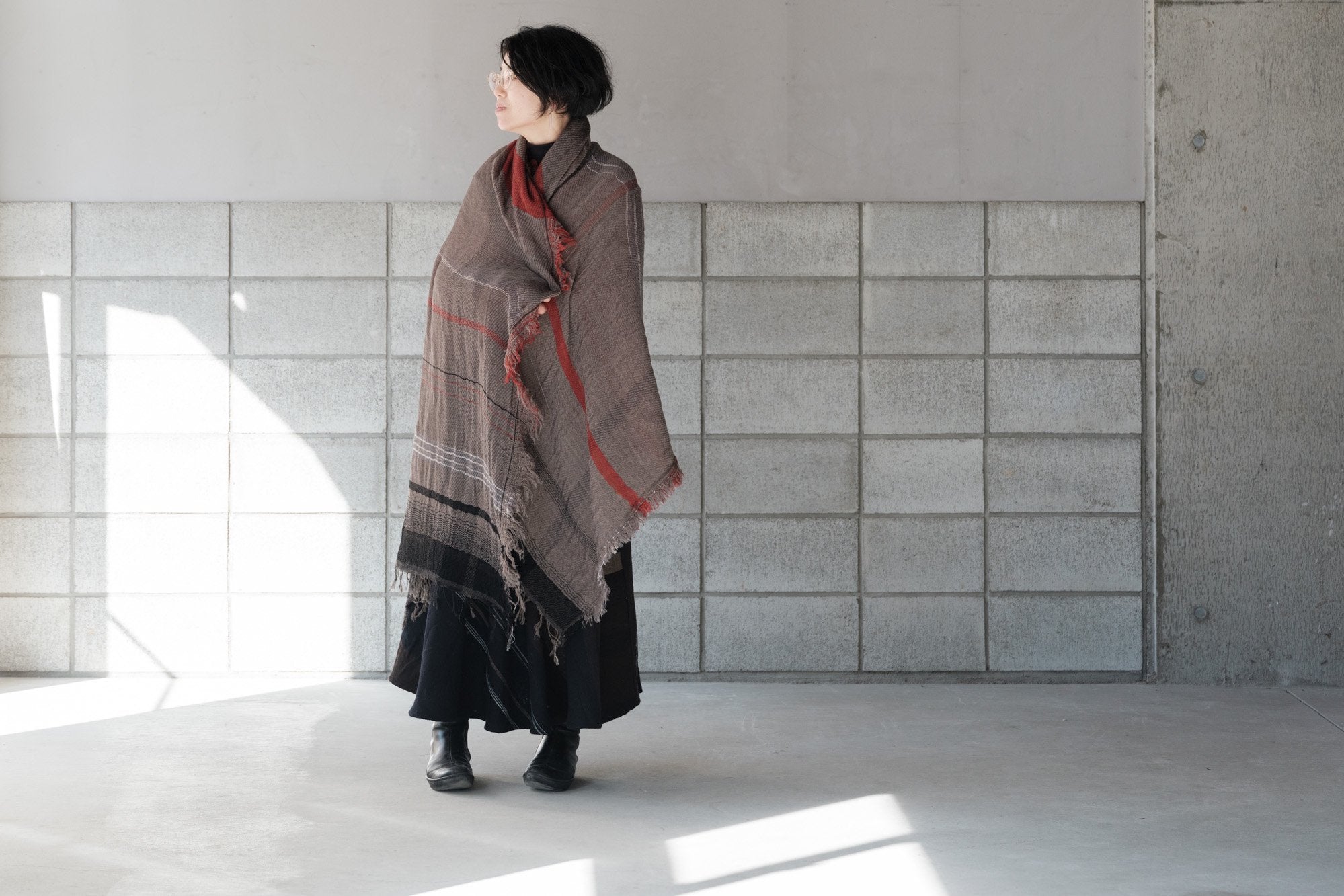 roots shawl BIG wool｜tamaki niime 玉木新雌