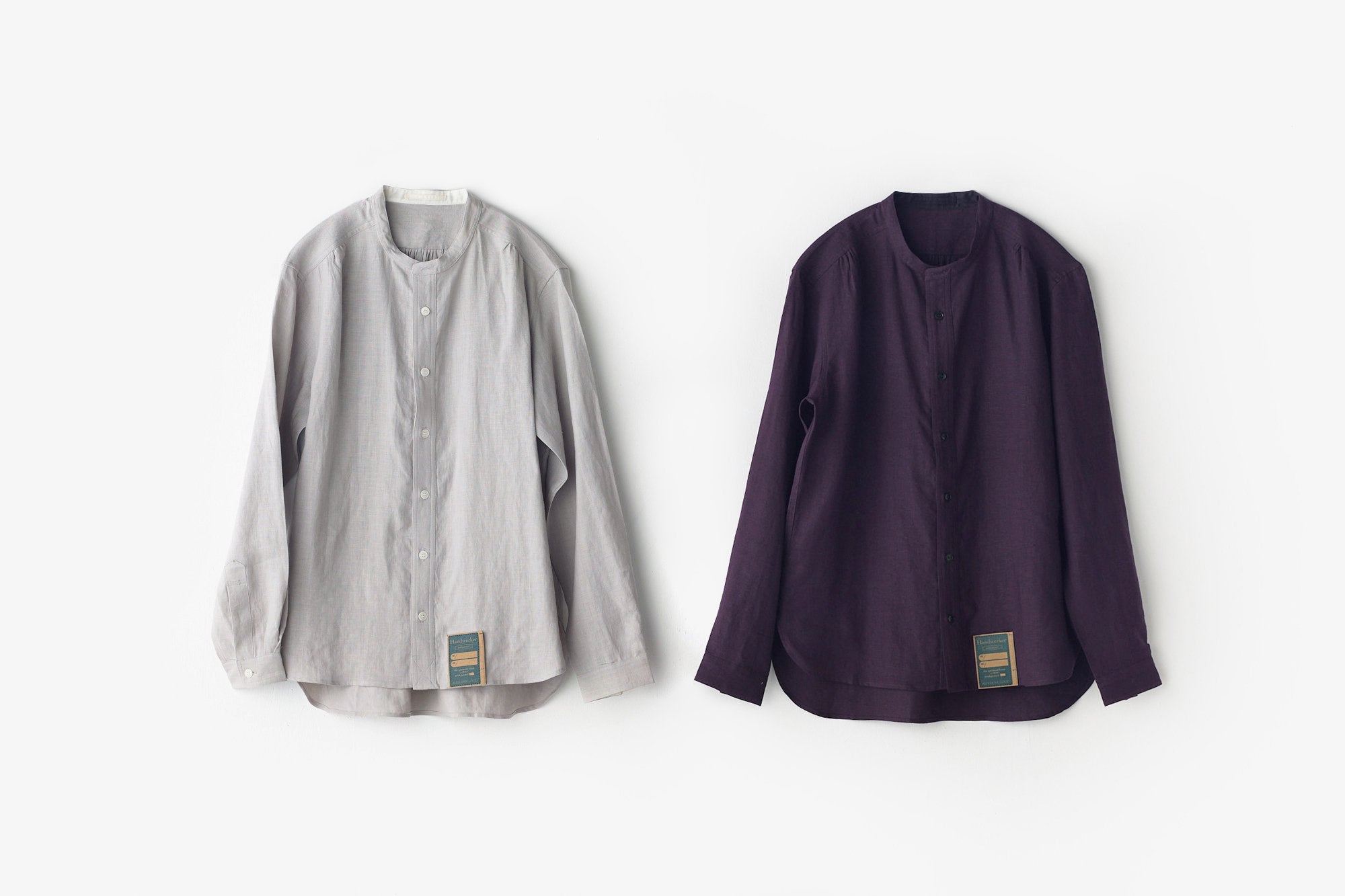 ASEEDONCLOUD/HW collarless shirt/Linen