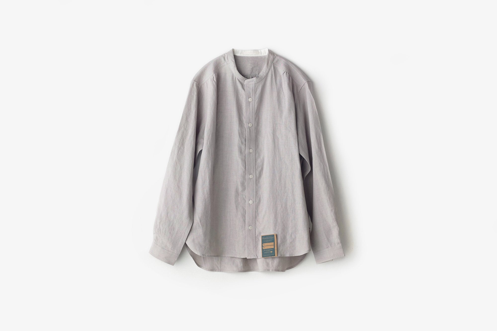 ASEEDONCLOUD/HW collarless shirt/Linen