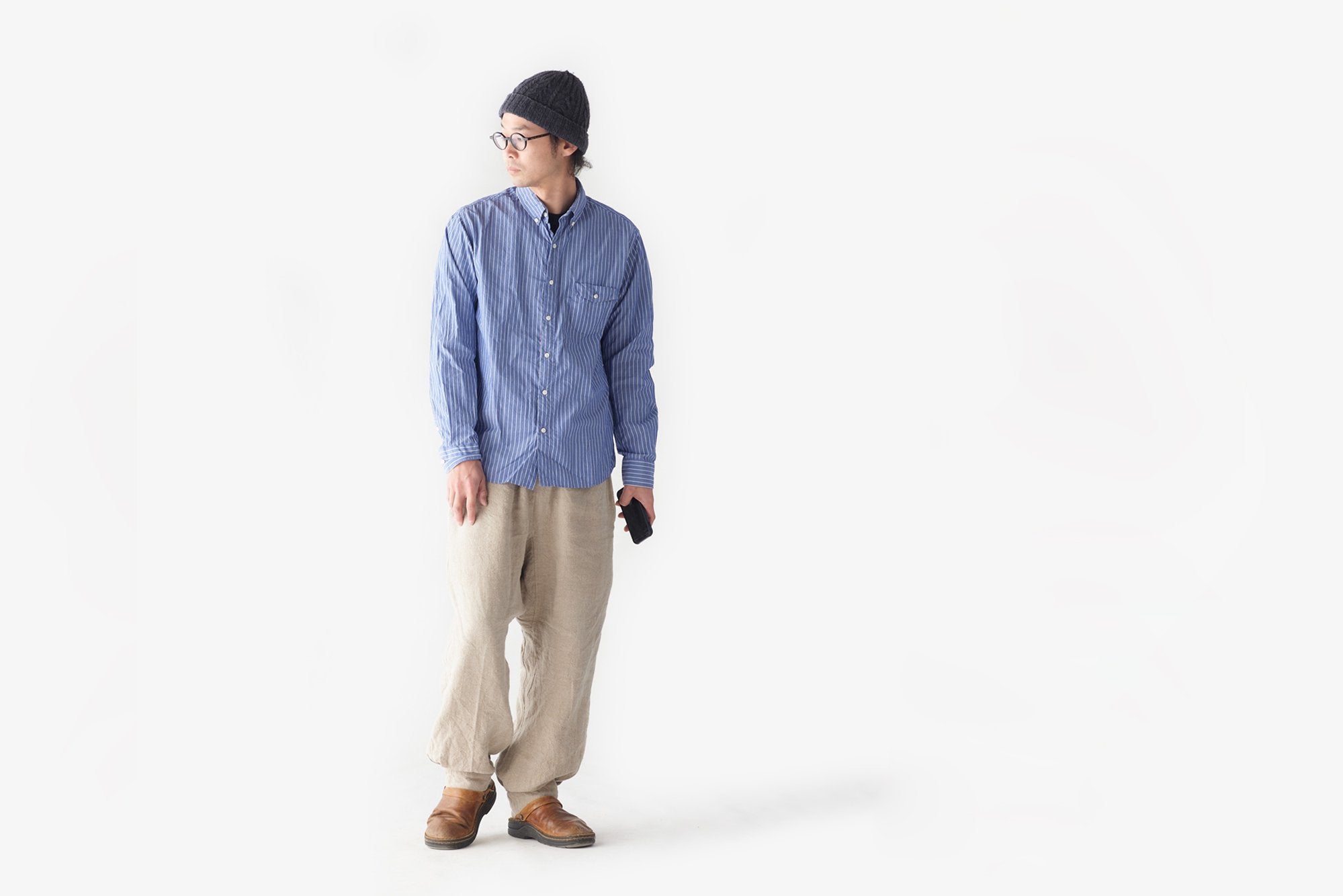 classico/h.b b.d.シャツ/typewriter stripe