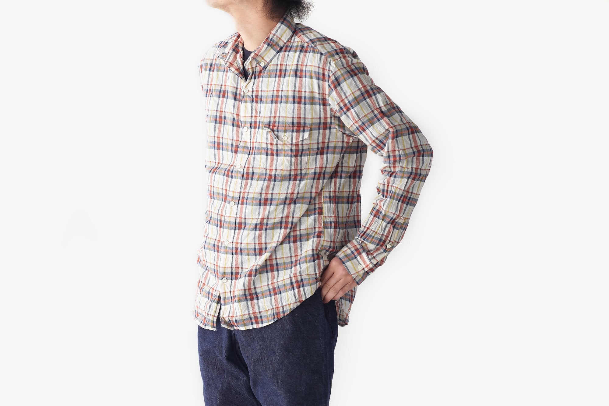 classico/h.b b.d.シャツ/shirring check