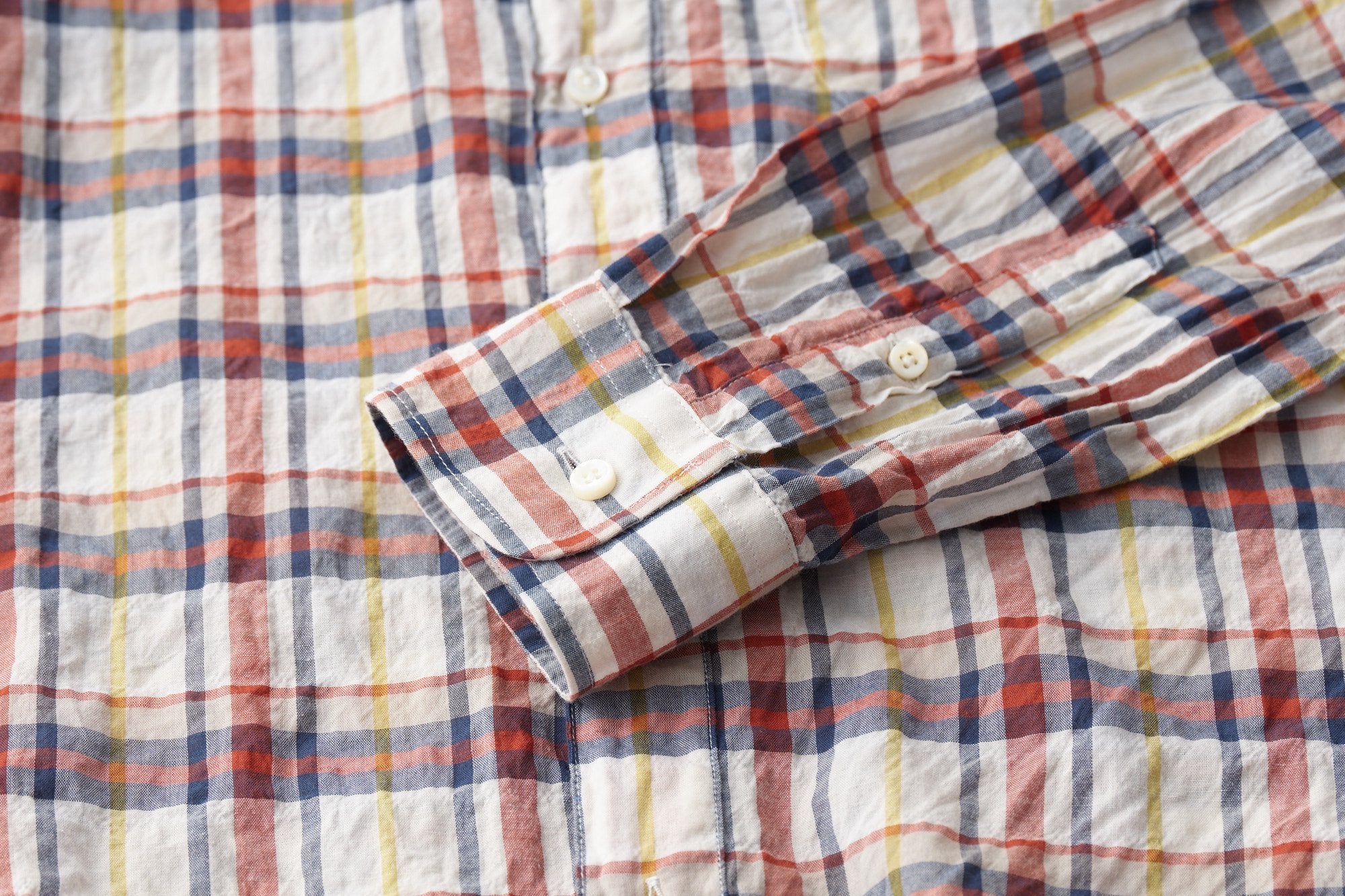 h.b b.d.シャツ shirring check｜classico