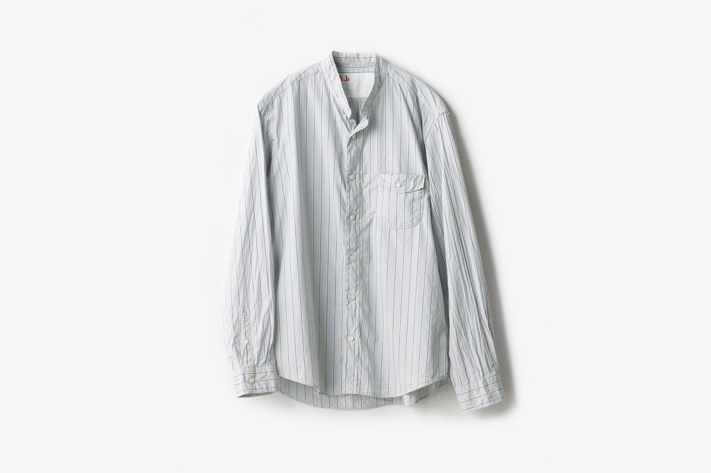 h.b スタンドカラーシャツ filroi cotton stripe｜classico