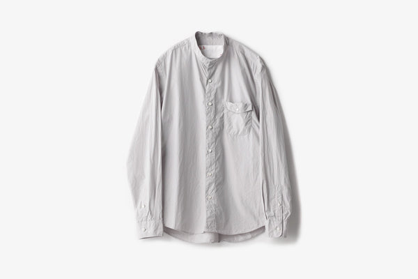 h.b スタンドカラーシャツ organic typewriter cloth｜classico