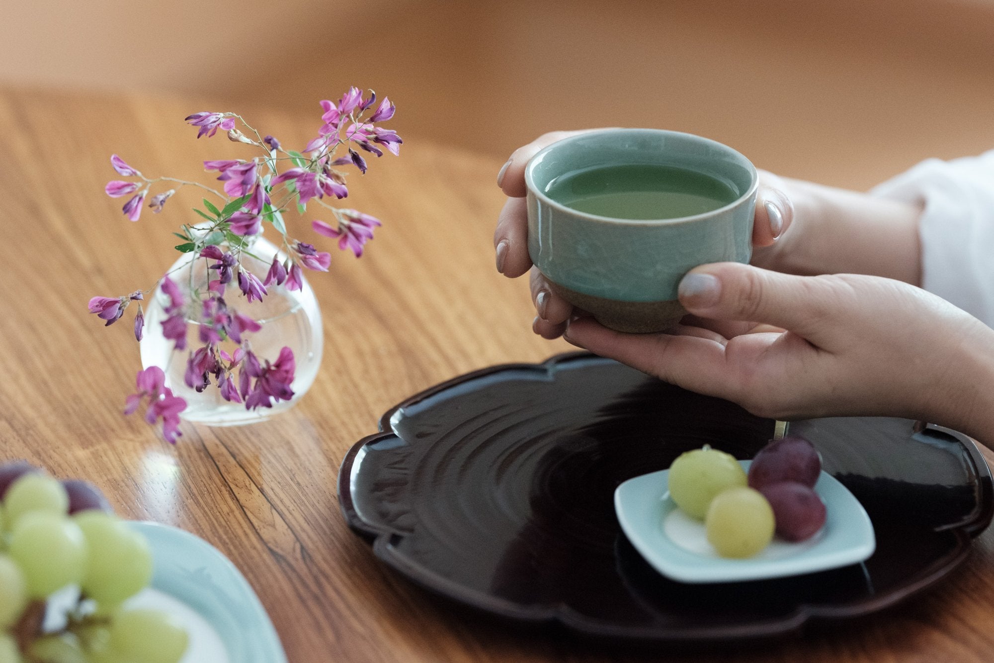 鍋島虎仙窯/貫入煎茶碗/鍋島青瓷