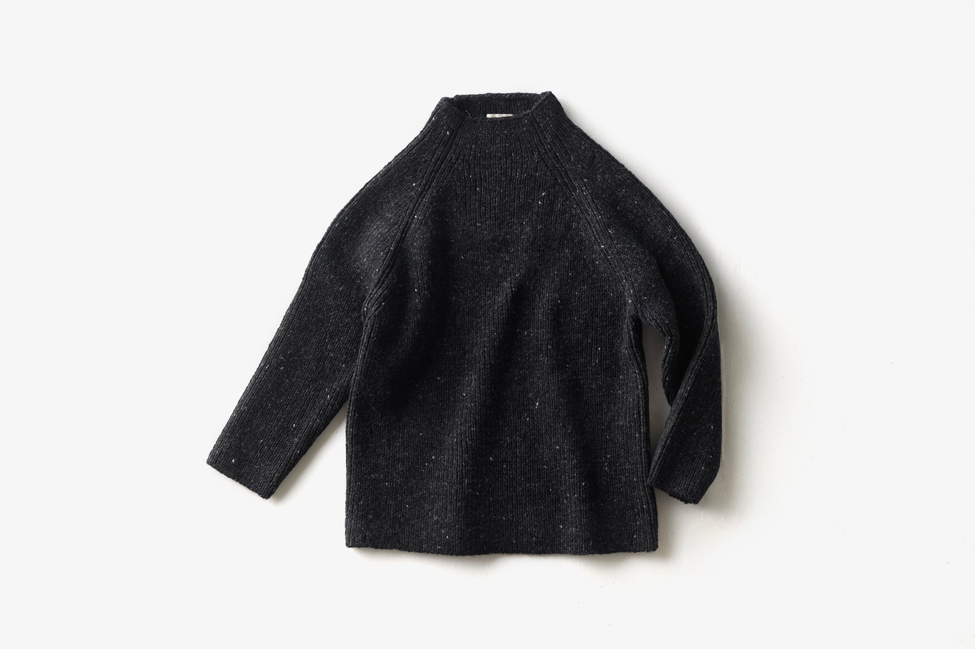 Inswirl/RIB HIGH NECK WOOL KNIT