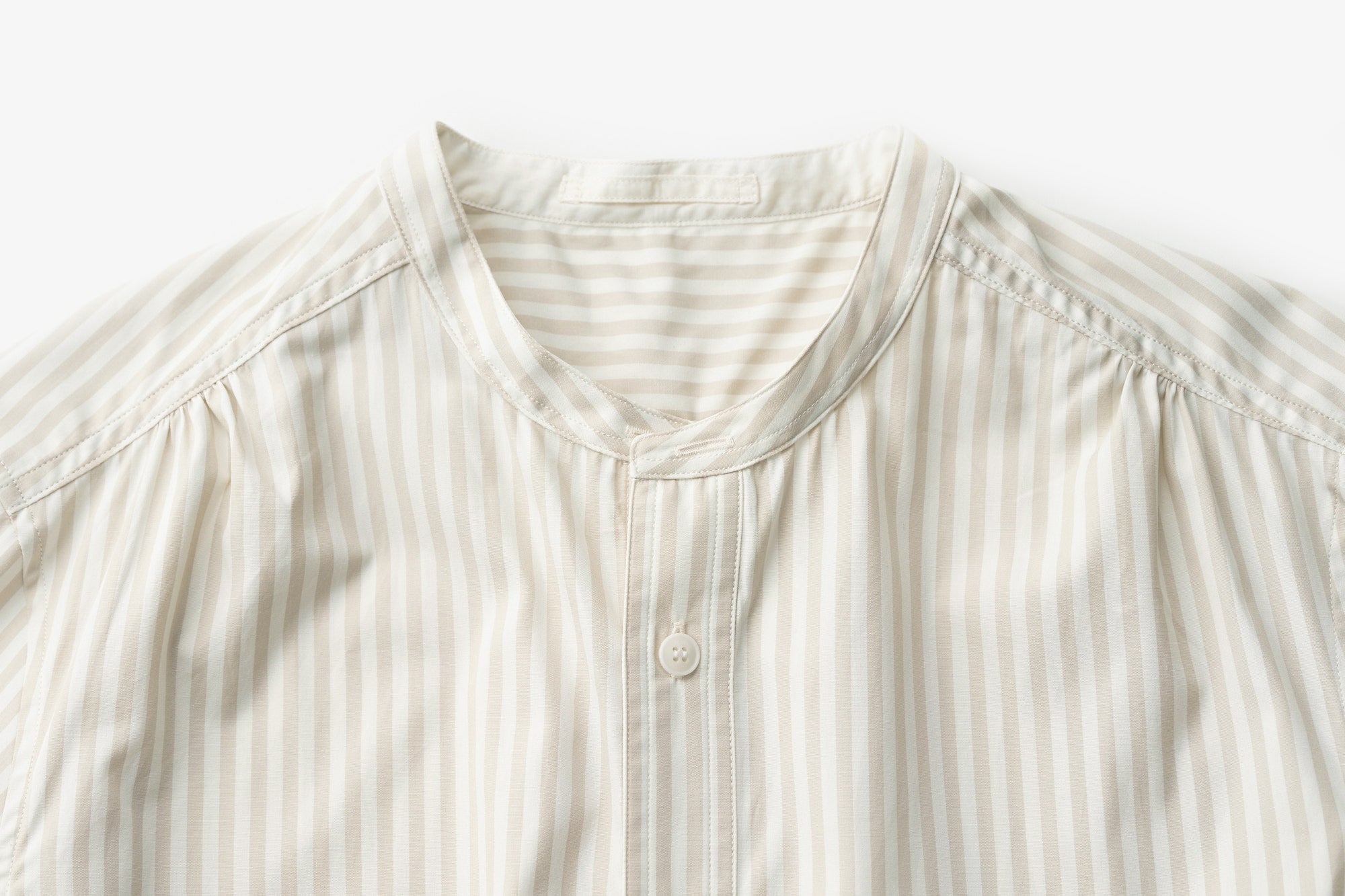 ASEEDONCLOUD/HW collarless shirt/Stripe