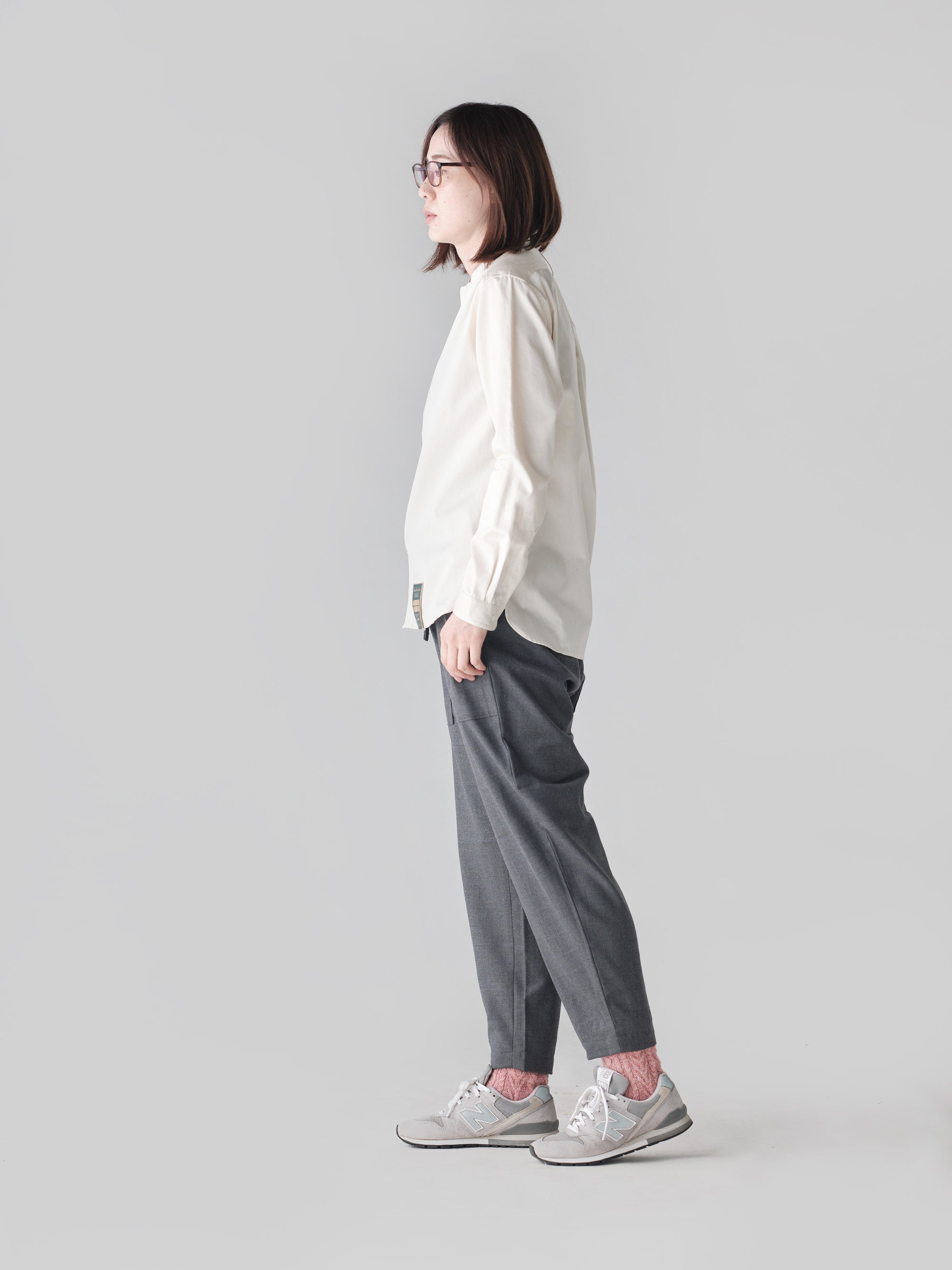 ASEEDONCLOUD/HW collarless shirt/Organic cotton