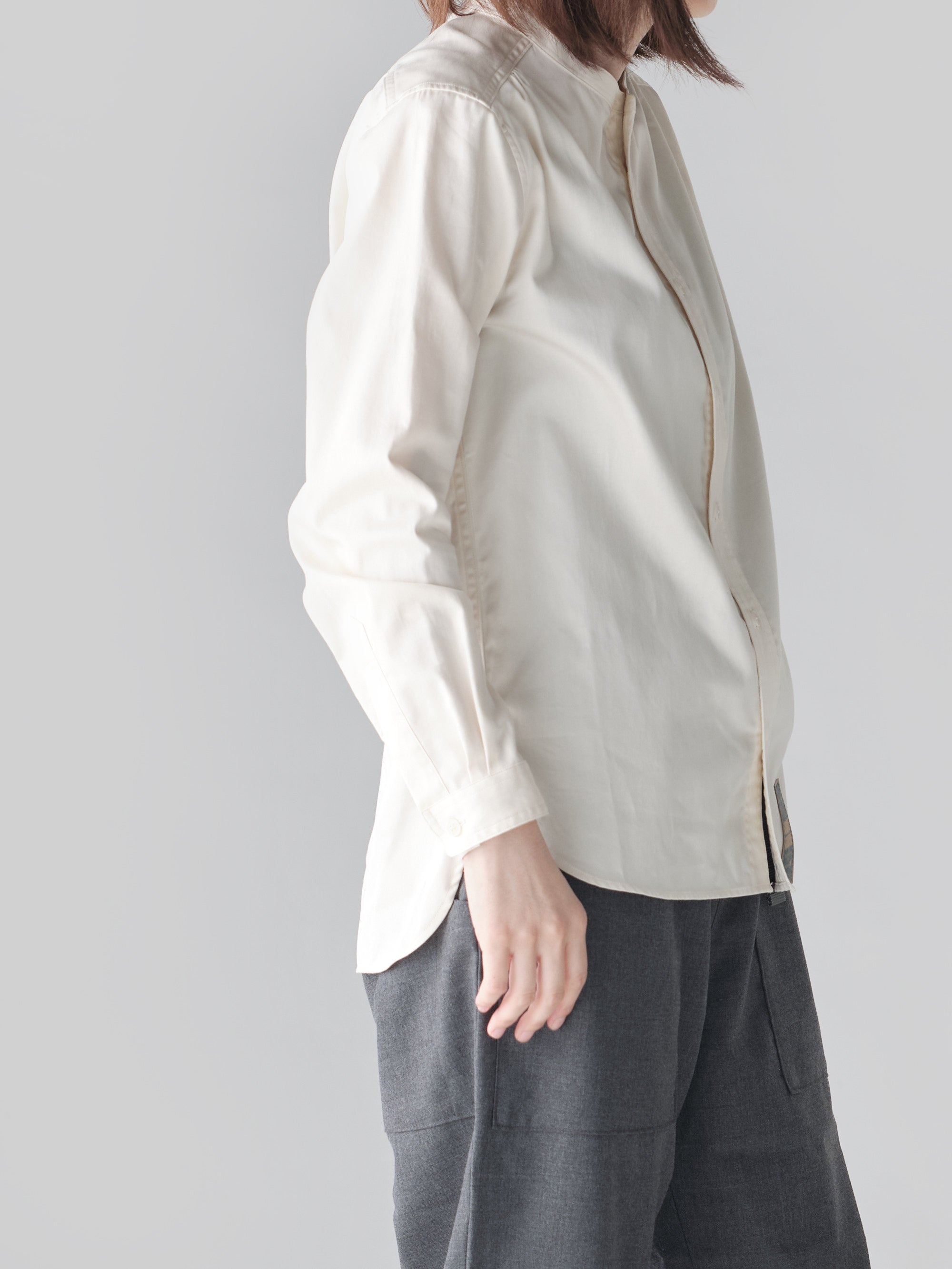 ASEEDONCLOUD/HW collarless shirt/Organic cotton