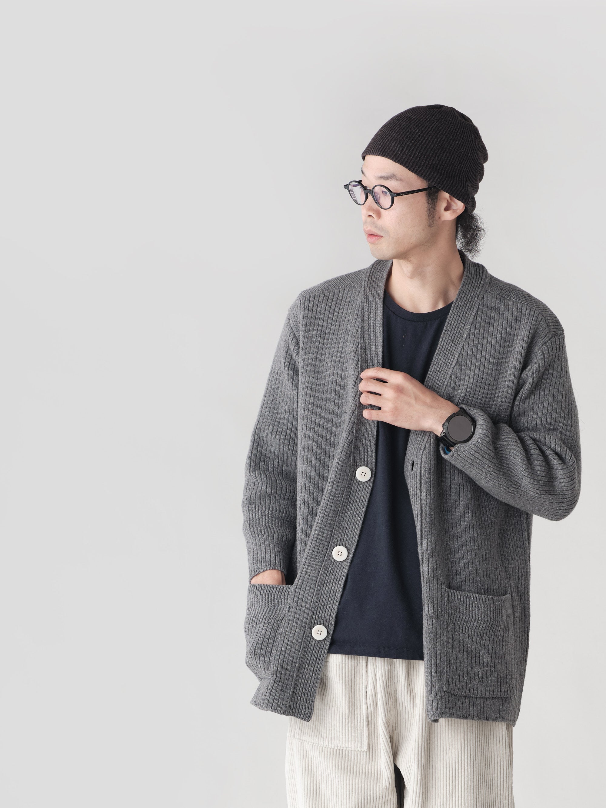 Inswirl/WOOL KNIT LONG CARDIGAN