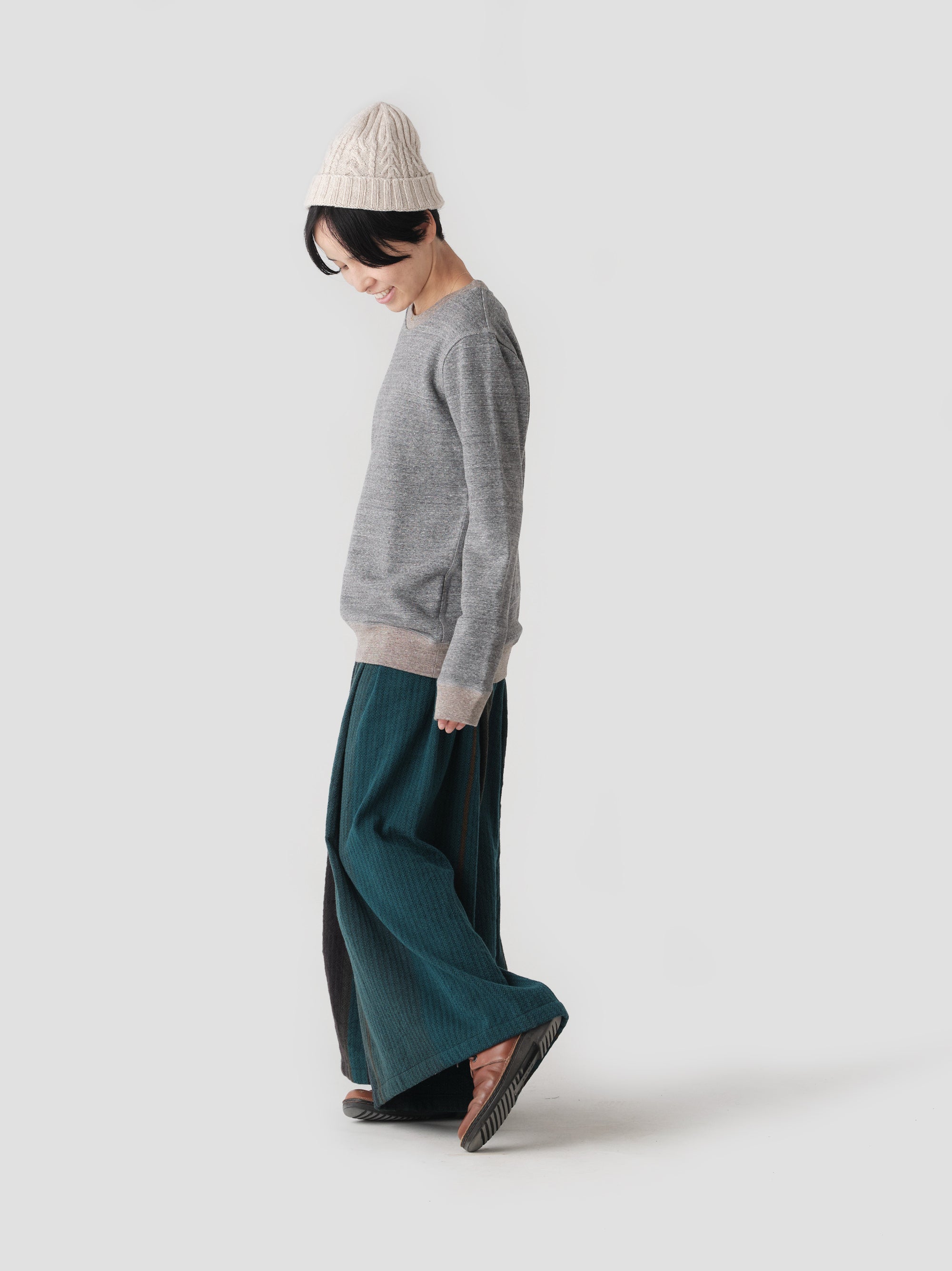 tamaki niime/wide pants long/wool