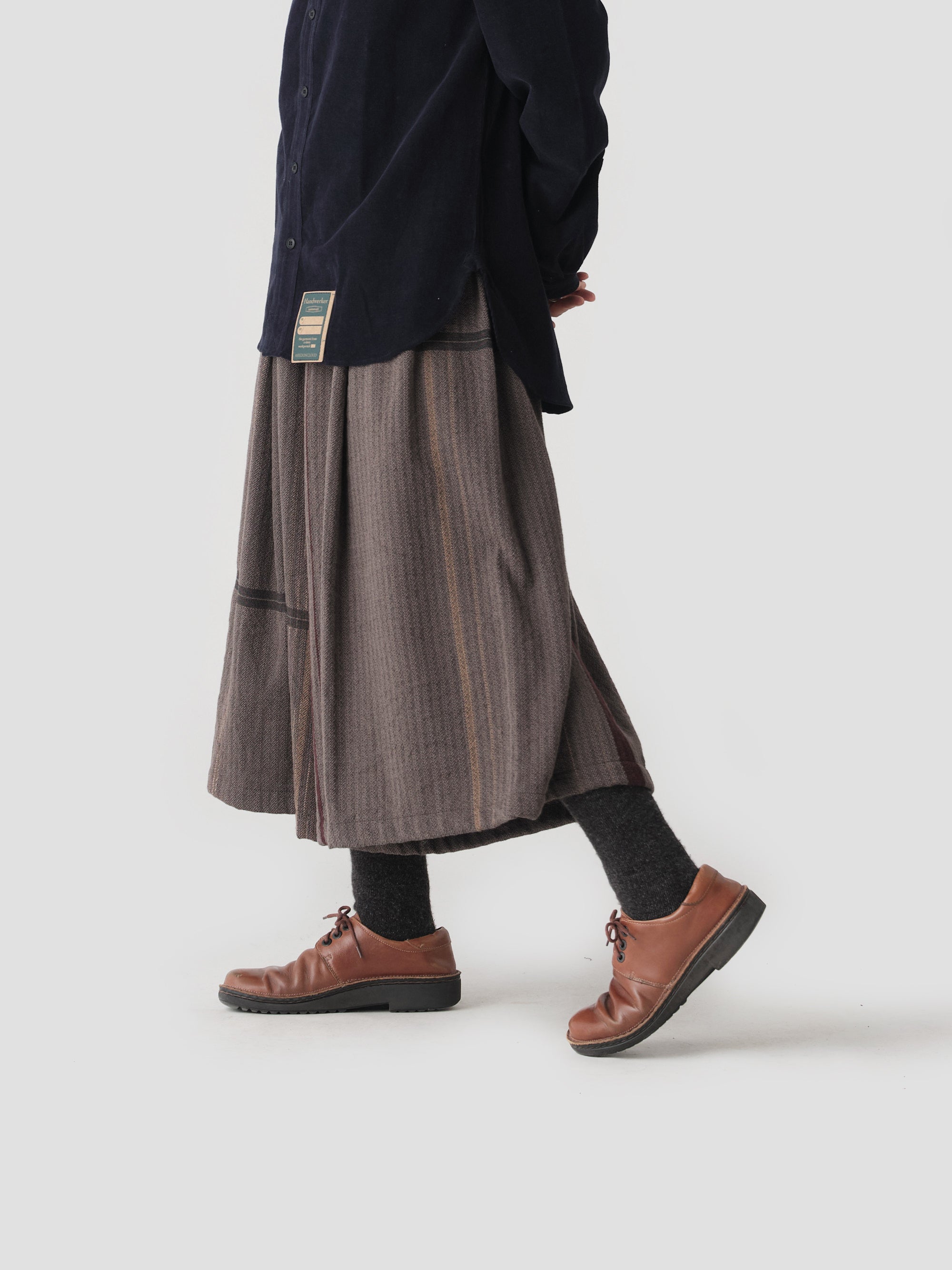 tamaki niime/wide pants short/wool