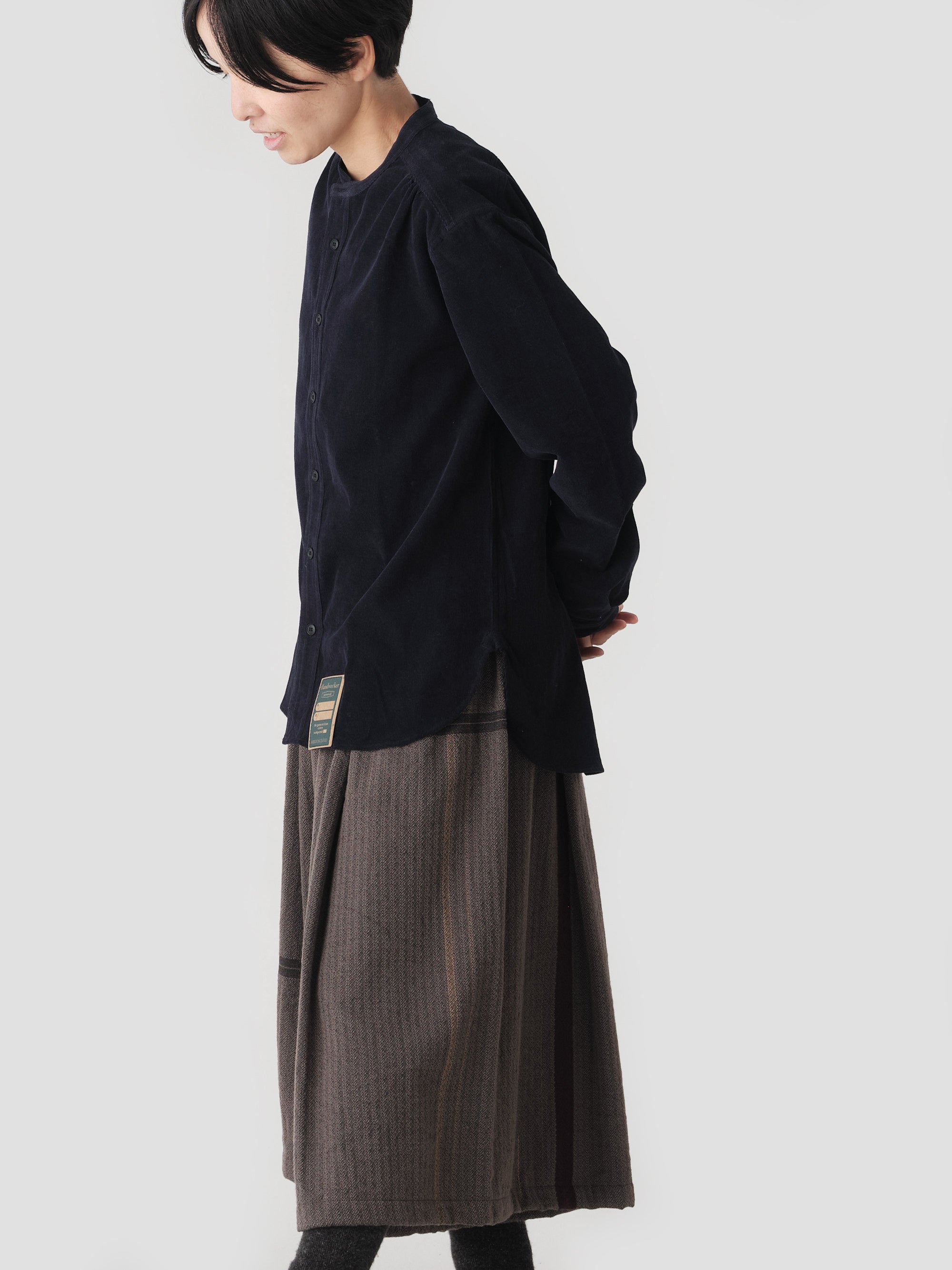 tamaki niime/wide pants short/wool