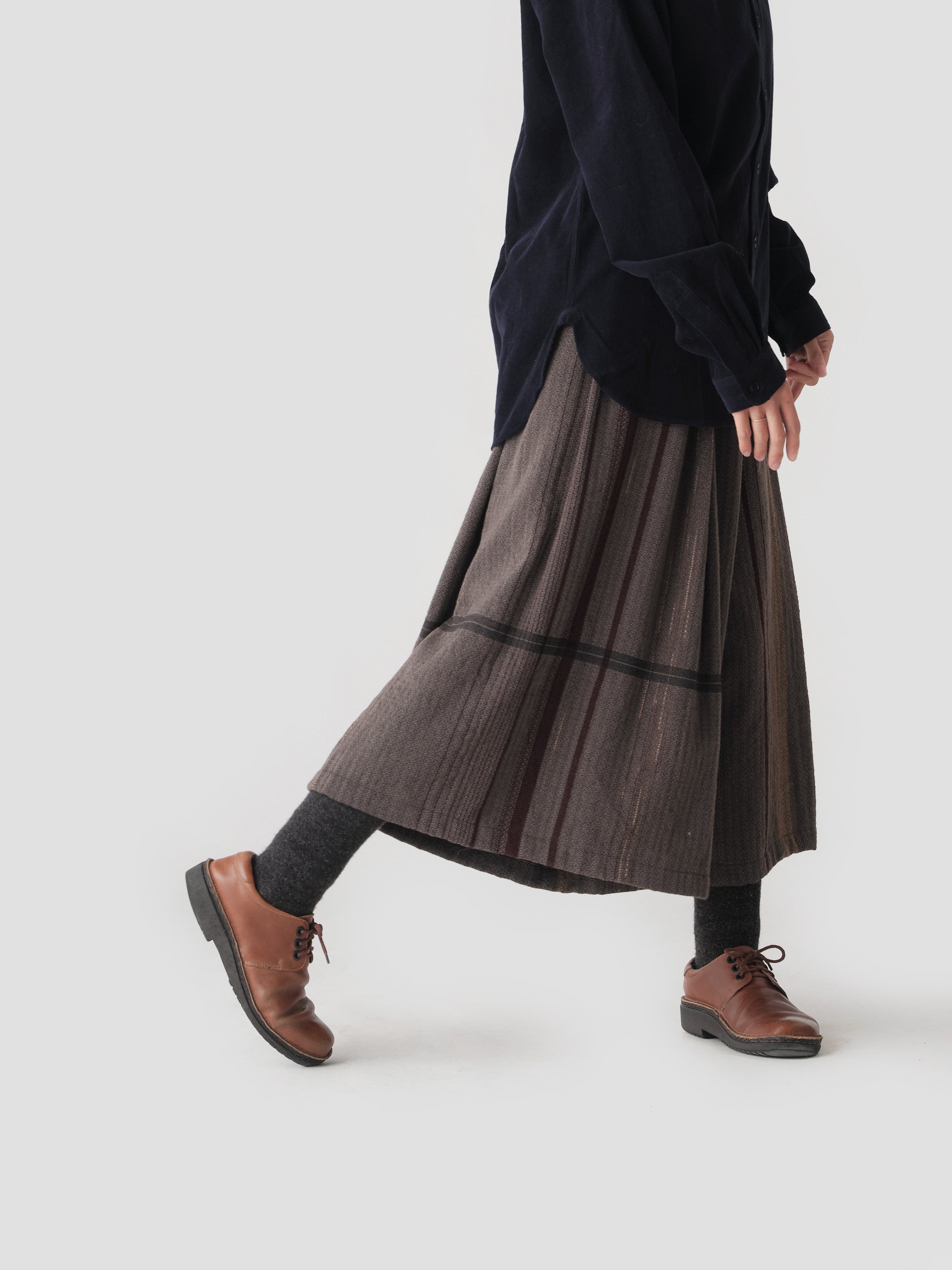 tamaki niime/wide pants short/wool