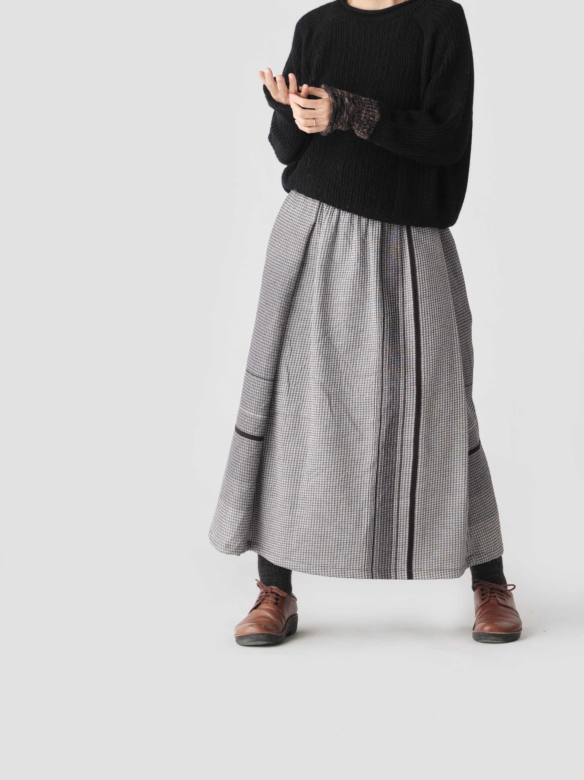 tamaki niime/powan skirt short/wool